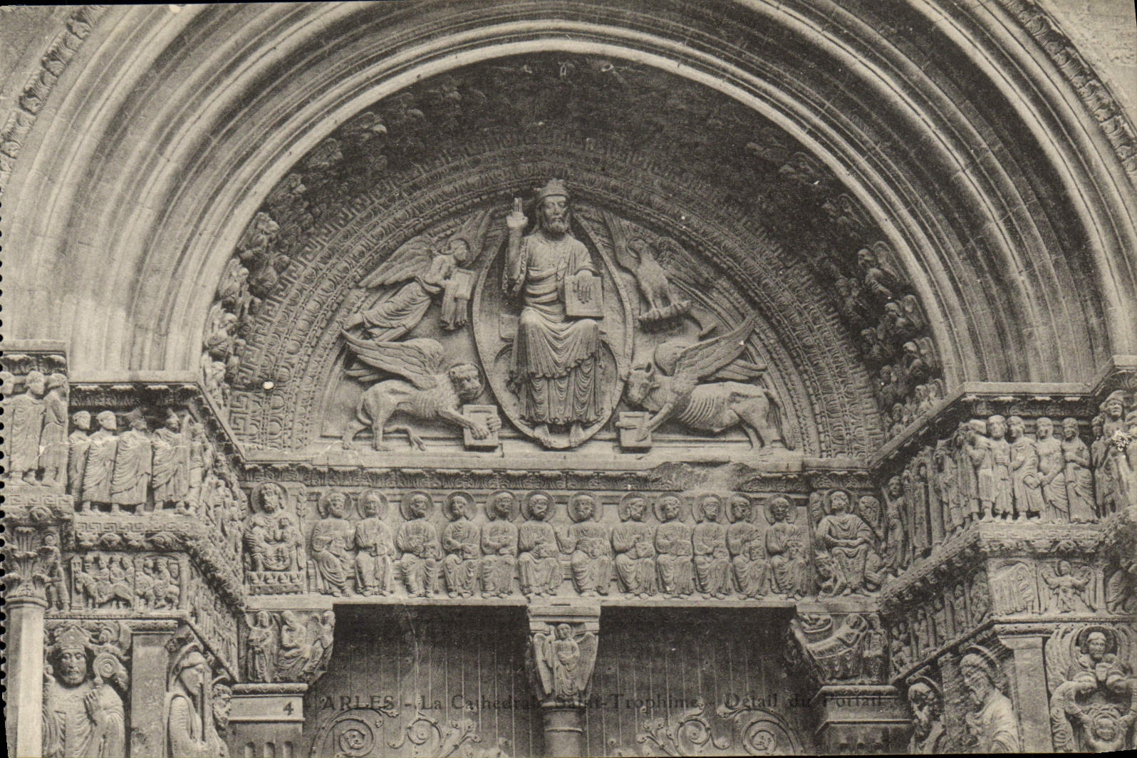 VINTAGE POSTCARD Arles the Cathedral