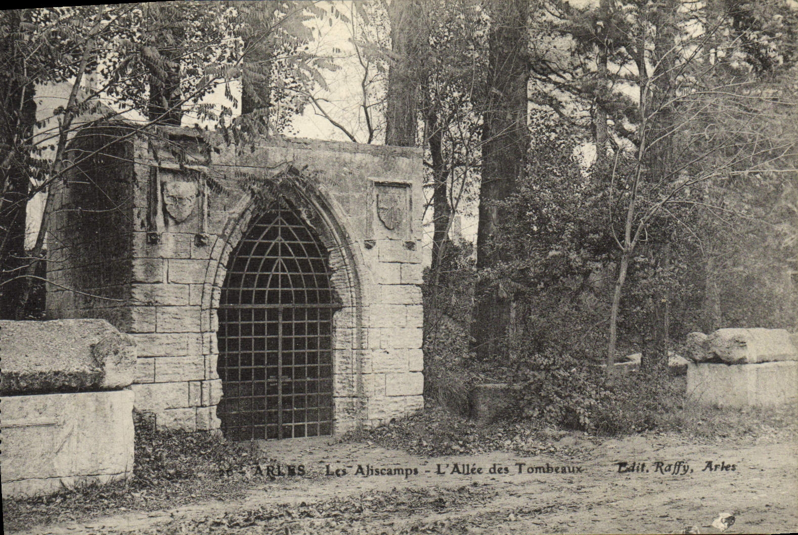 CPA Arles Les aliscamps l'allee des tombeaux