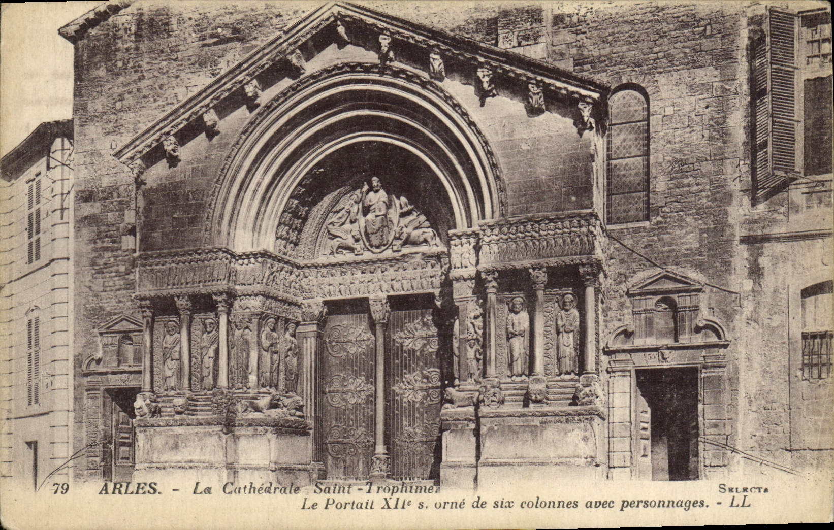 VINTAGE POSTCARD Arles Cathedral of Trophime Saint