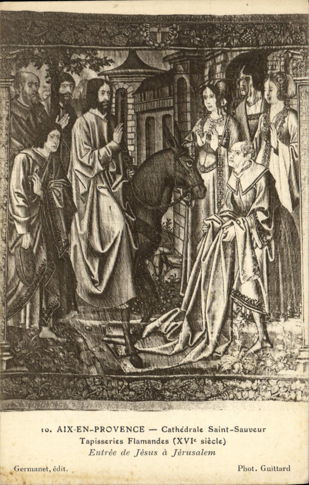 CPA Aix en Provence Cathedrale Saint Sauveur Tapisseries Flamandes Entree de Jesus a Jerusalem
