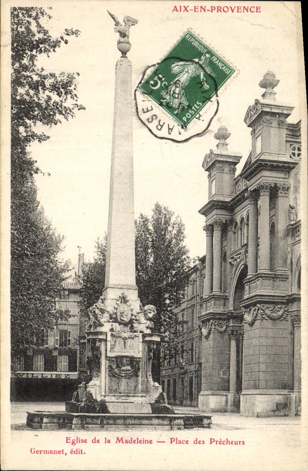 CPA Aix en Provence Eglise de la Madeleine Place des Precheurs