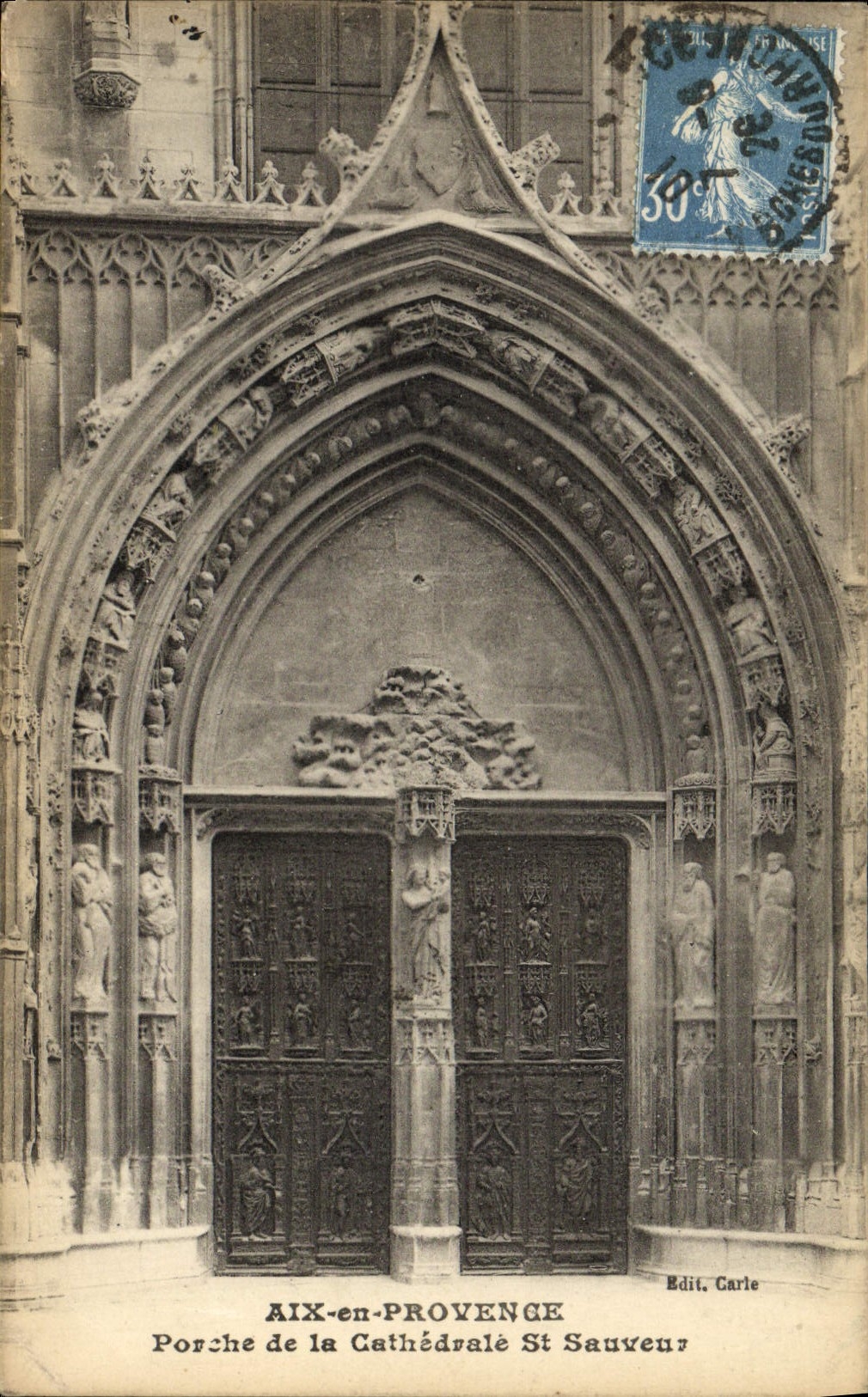 CPA Aix en Provence Porche de la Cathedrale St Sauveur