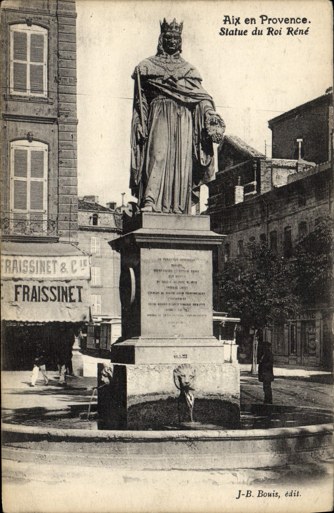 CPA Aix en Provence Statue du Roi Rene Fraissinet