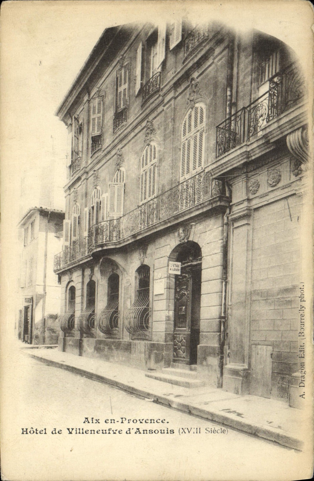 CPA Aix en Provence Hotel de Villeneufve d'Ansouis