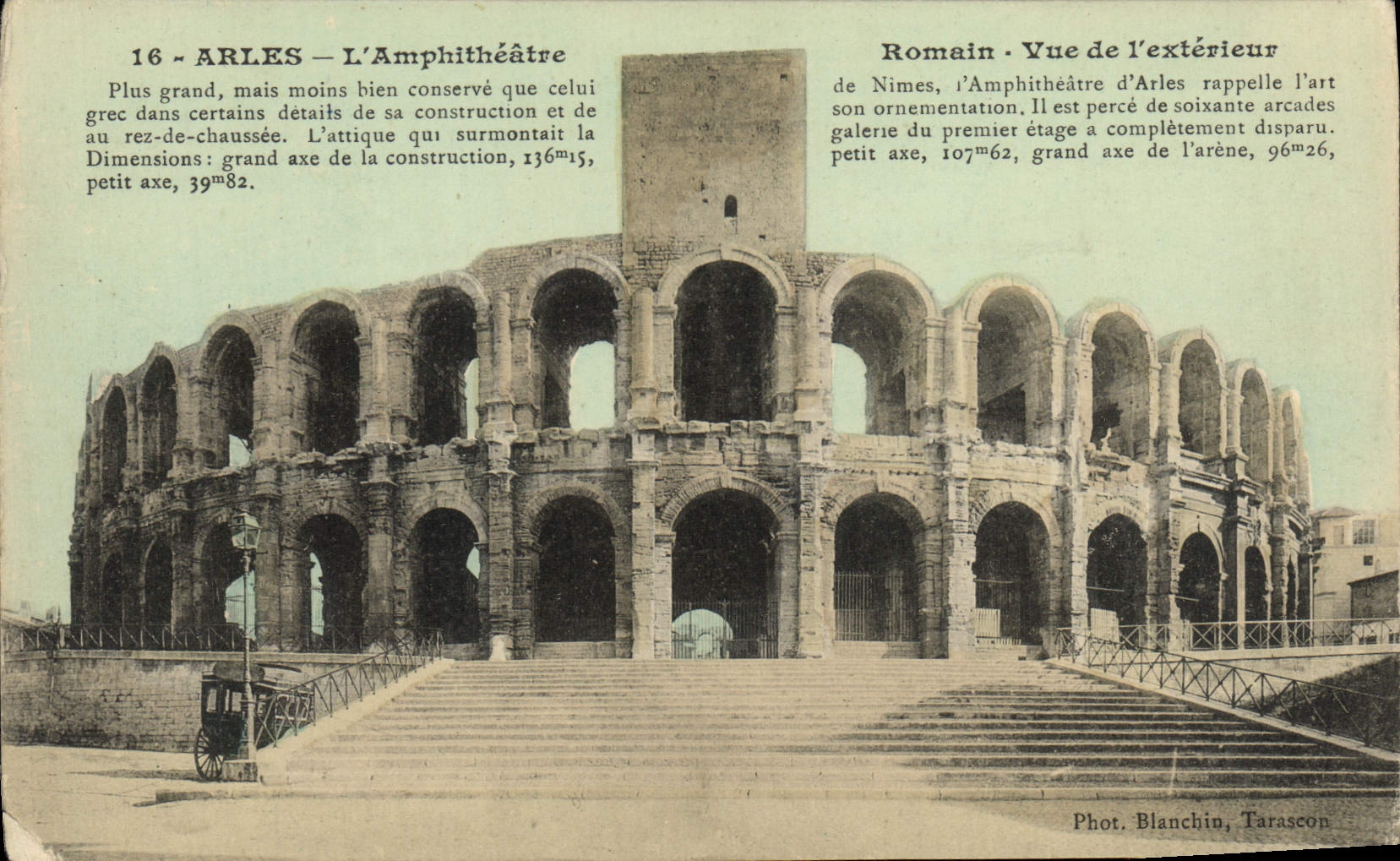 VINTAGE POSTCARD Arles the Romain Amphitheater Seen of outside