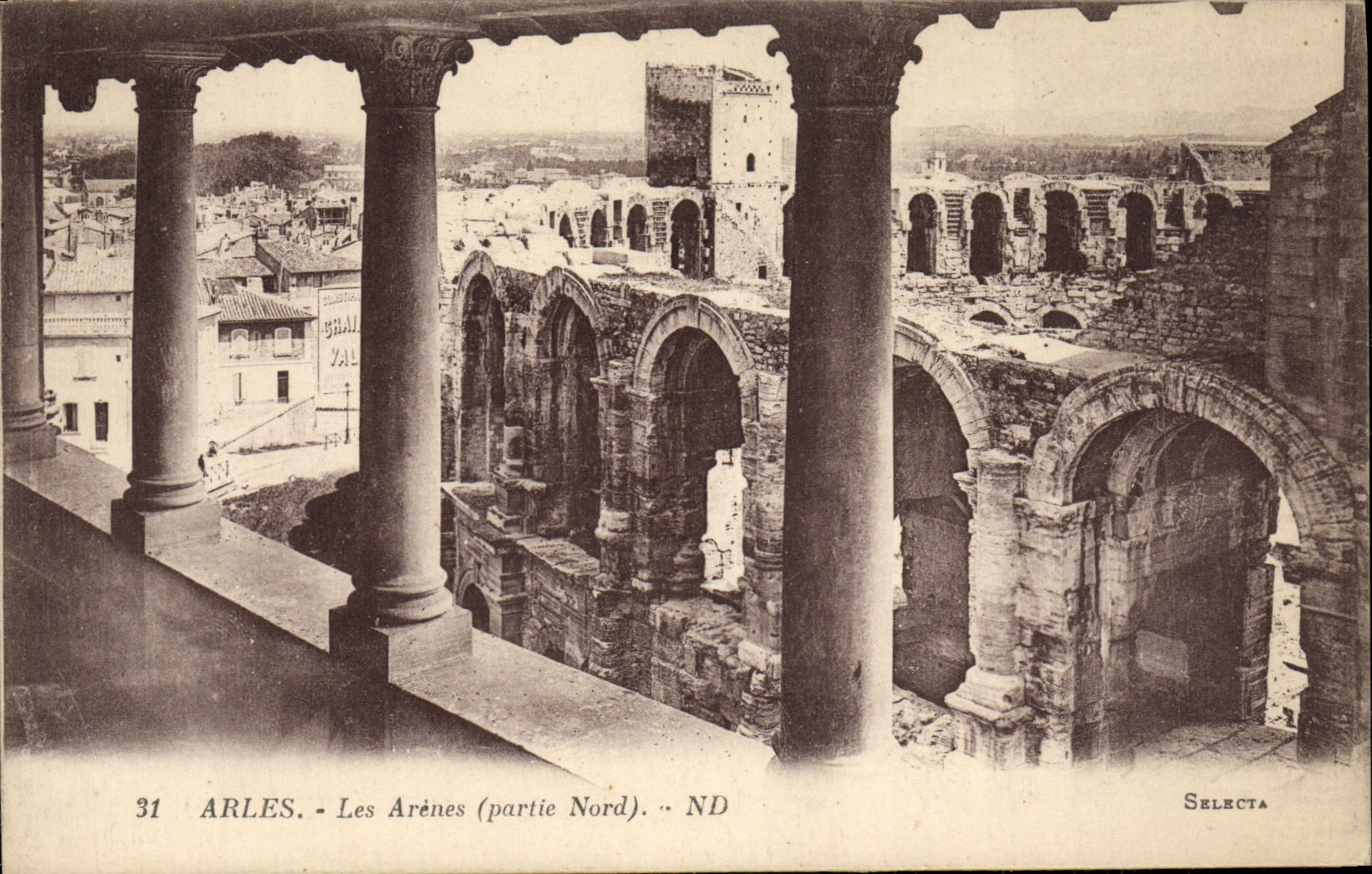 VINTAGE POSTCARD Arles the Arena Left Northern