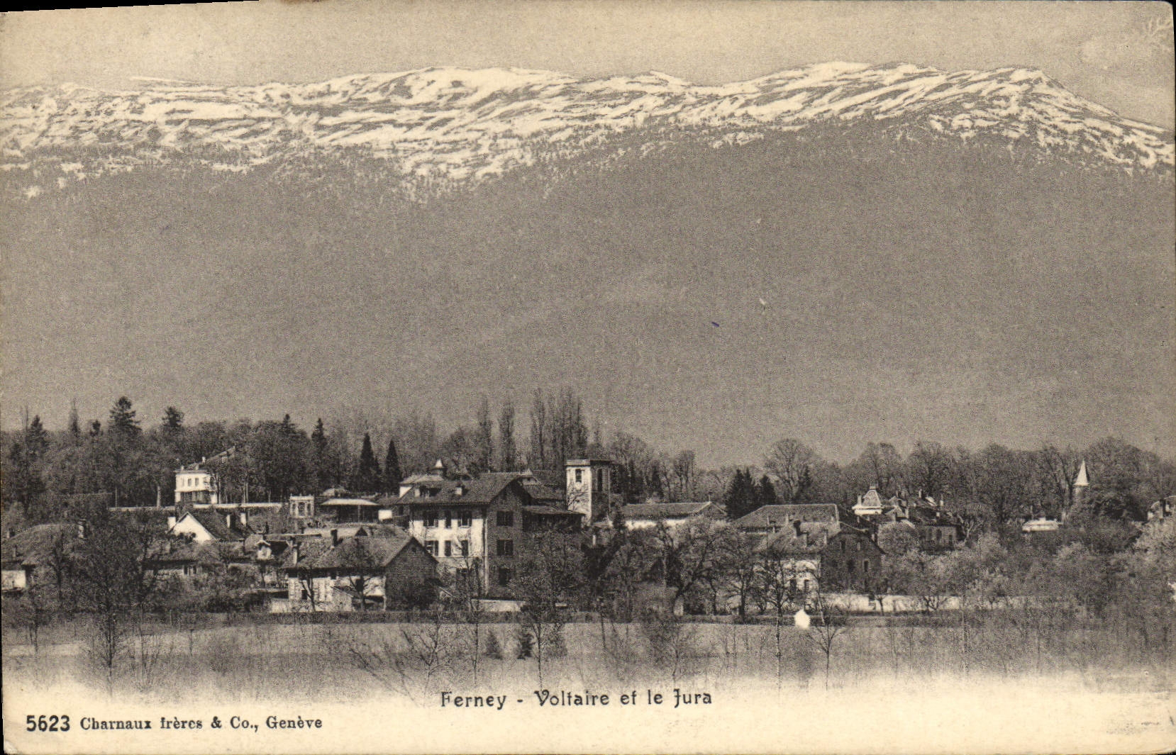 POSTAL Ferney Voltaire y el Jura de la VENDIMIA
