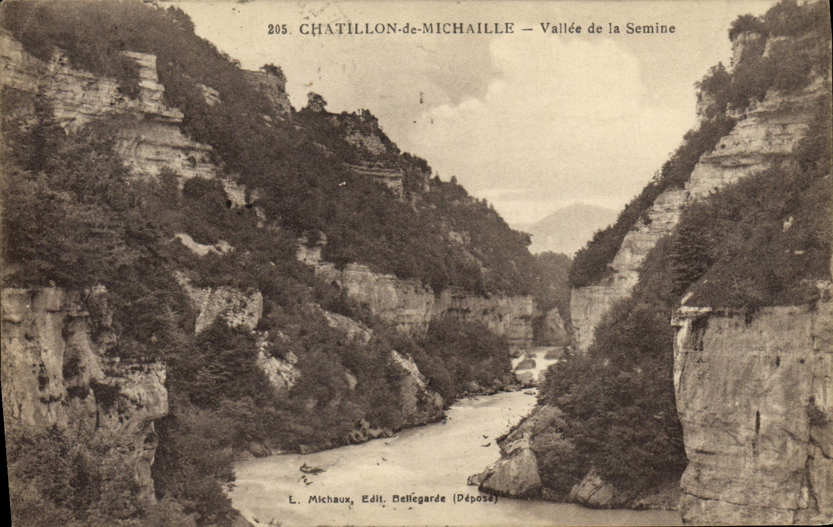 VINTAGE POSTCARD Chatillon de Michaille Valley of Semine