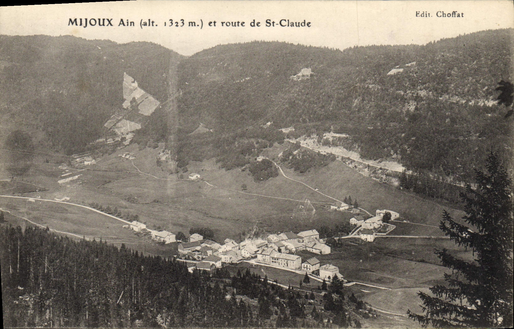 CPA Mijoux et Route de St Claude
