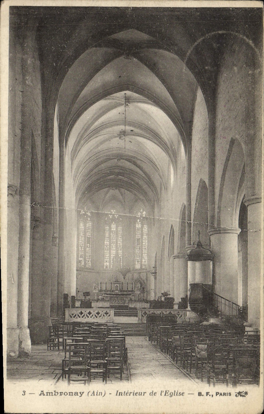 CPA Ambronay Interieur de L'Eglise