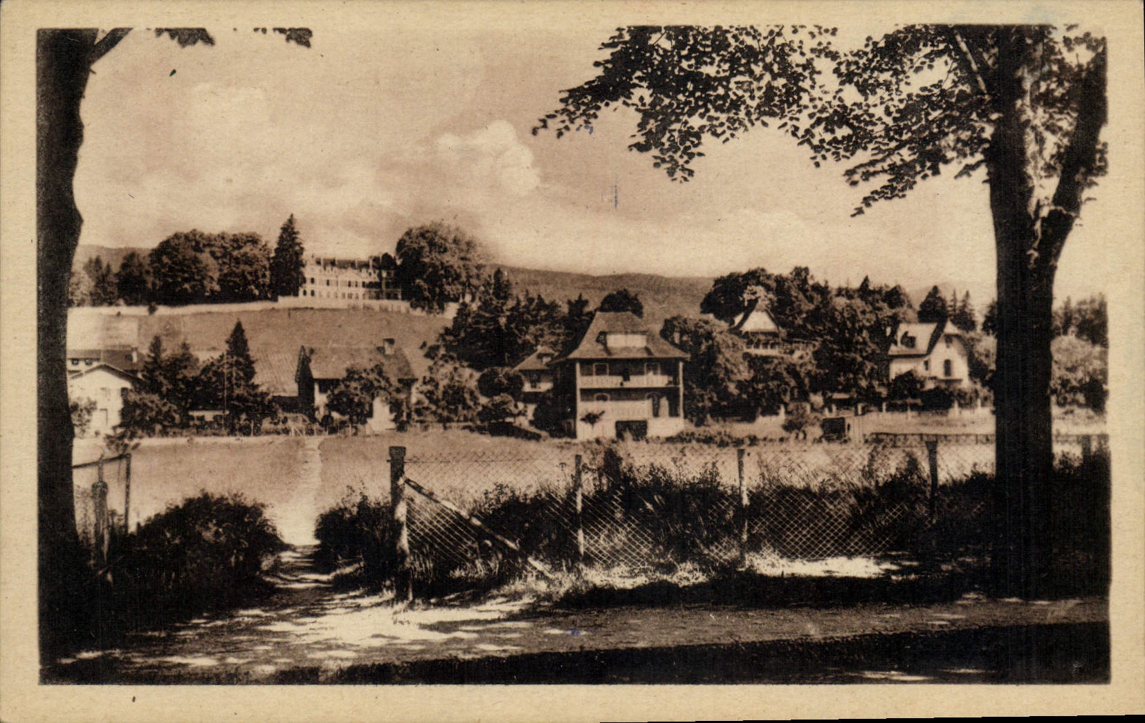 VINTAGE POSTCARD Divonne les Bains the Castle