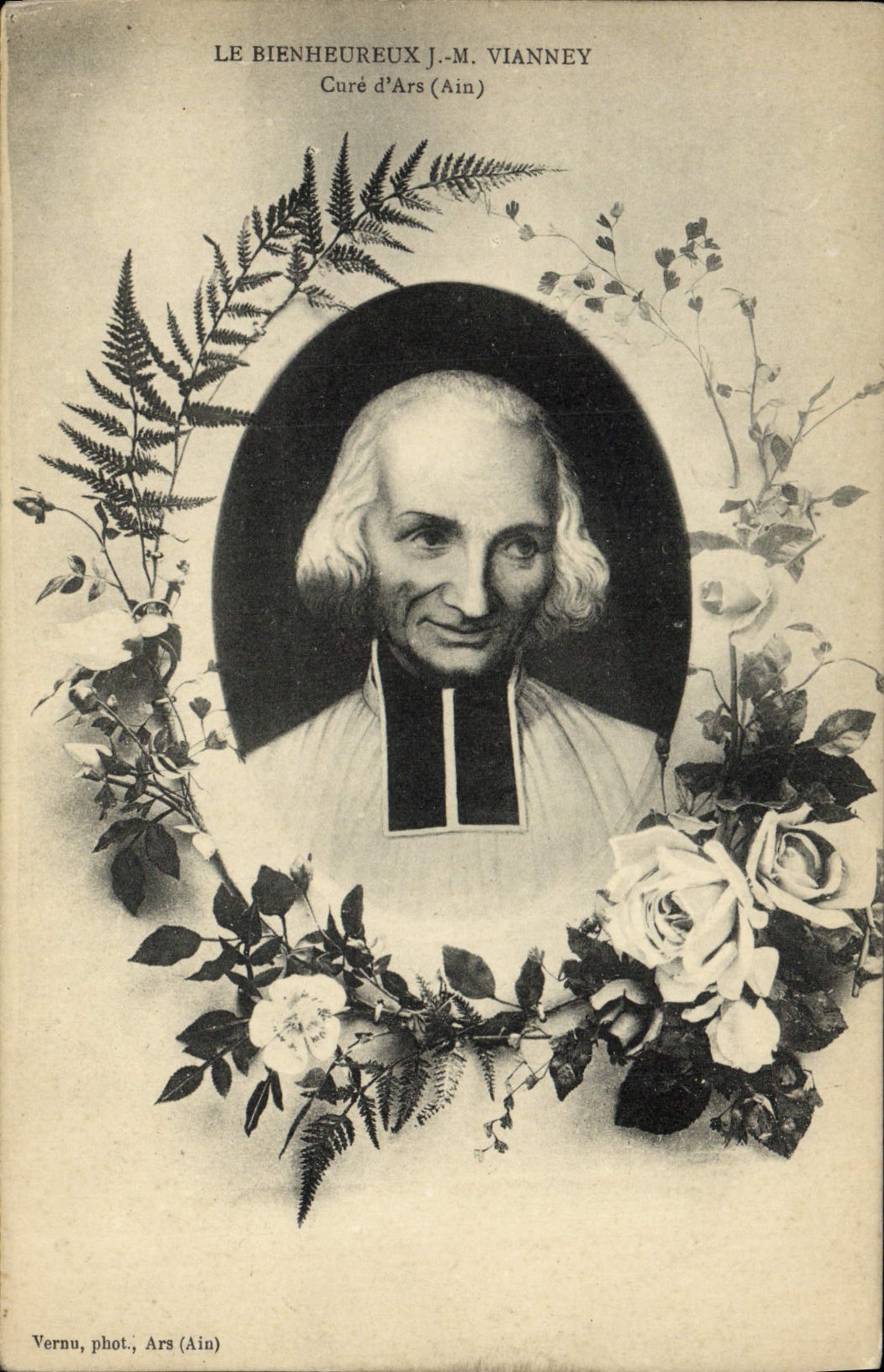 VINTAGE POSTCARD Happy Vianney Cleans of Ars