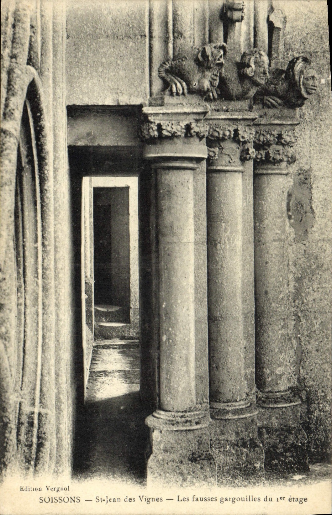 VINTAGE POSTCARD Soissons St Jean of the Vines Them false waste-gas mains of the 1st stage