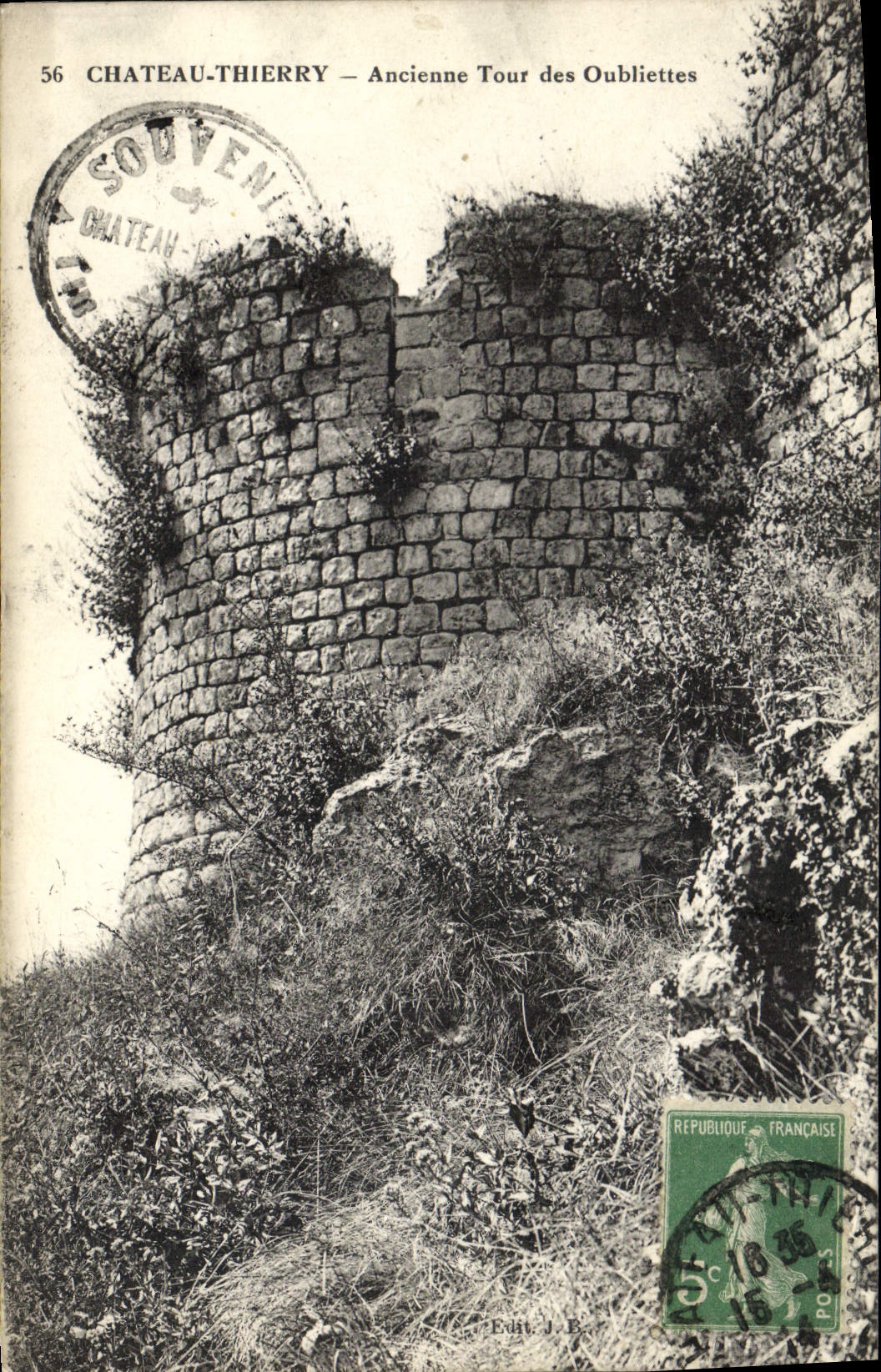 VINTAGE POSTCARD Thierry Castle Old Tower of the Oubliettes