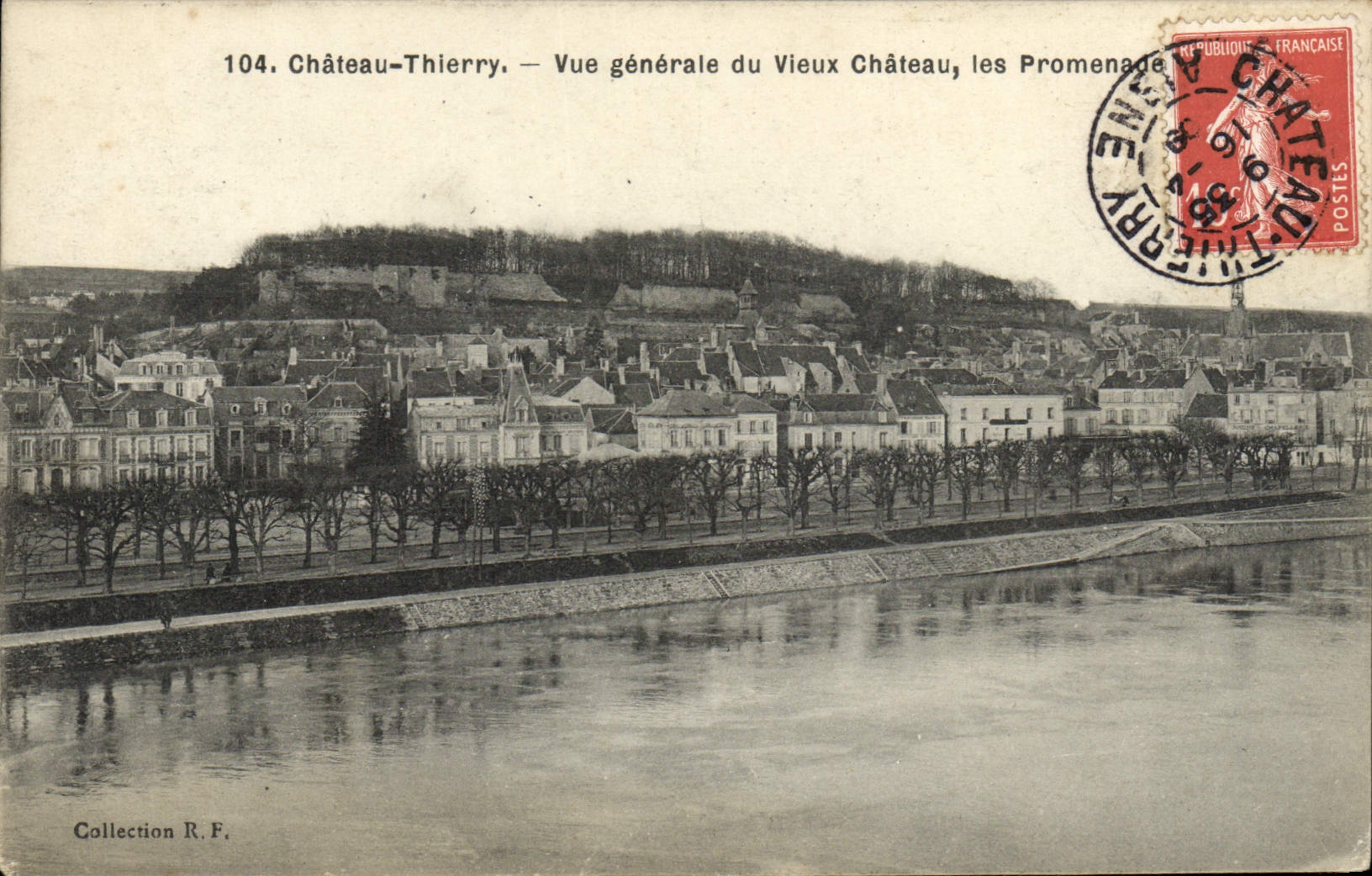 VINTAGE POSTCARD Thierry Castle View of the Old Castle Walks