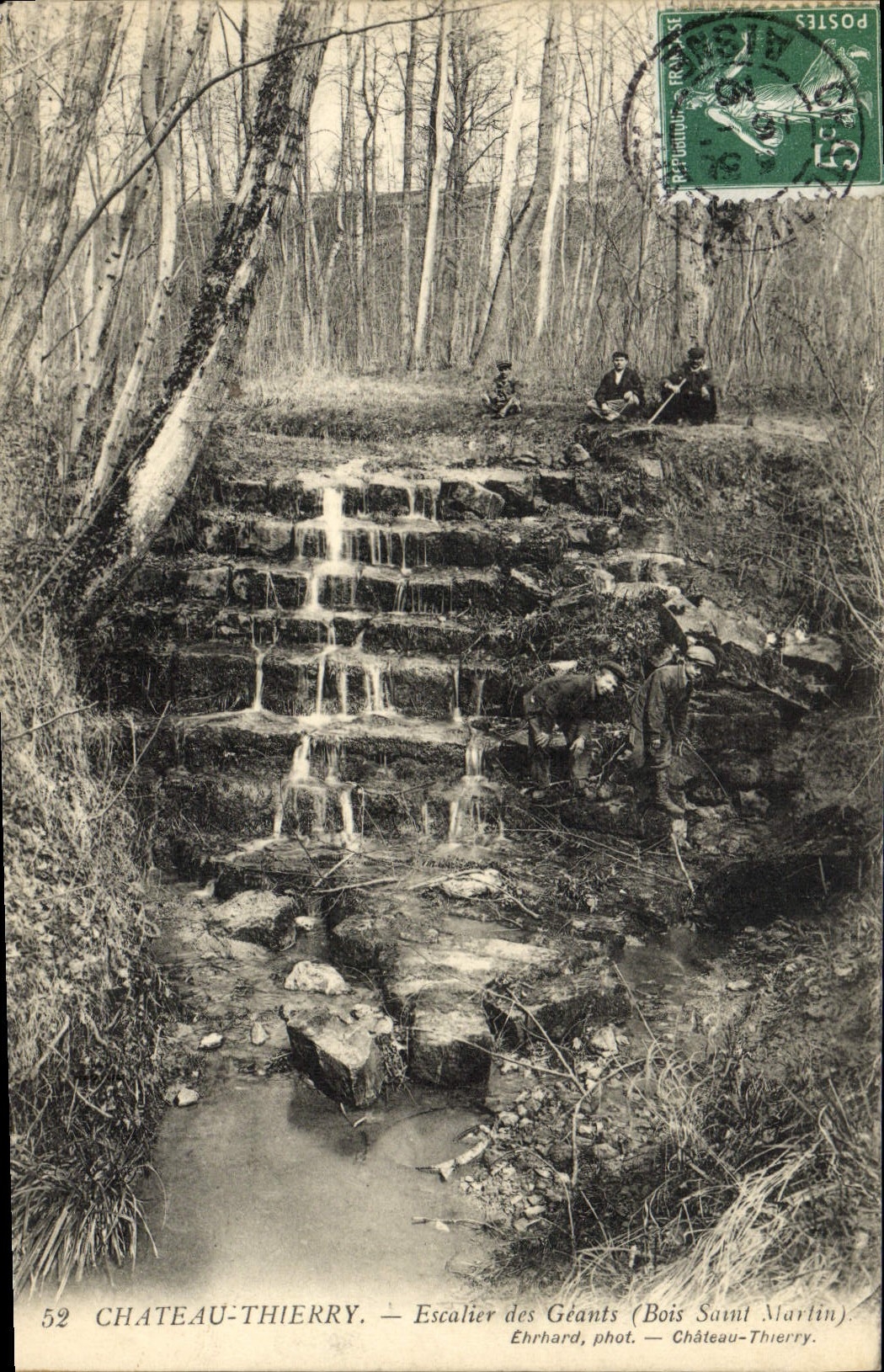 VINTAGE POSTCARD Castle Thierry Staircase of the Giants Holy Wood Martin