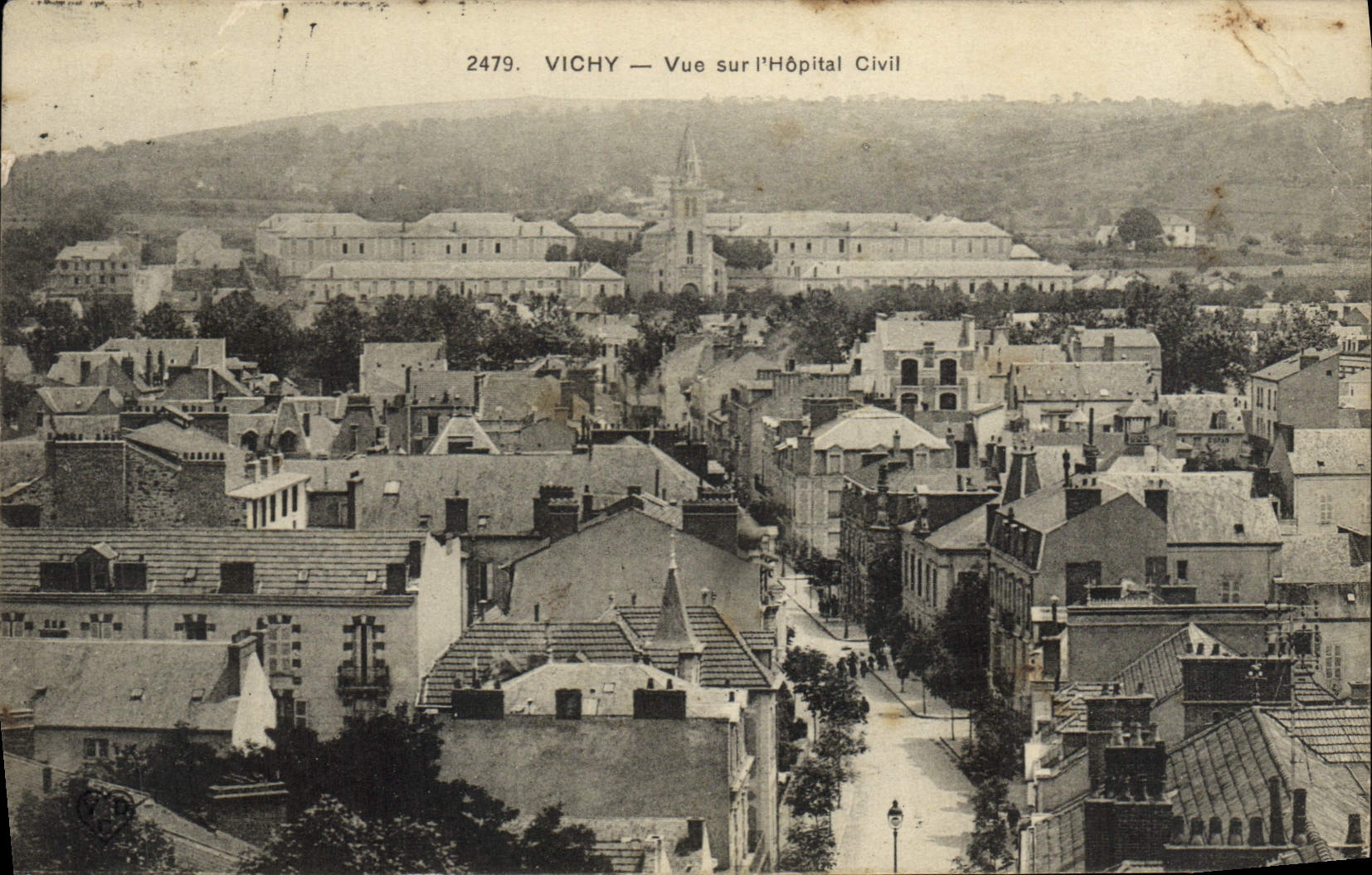 CPA Vichy Vue sur l'Hopital Civil
