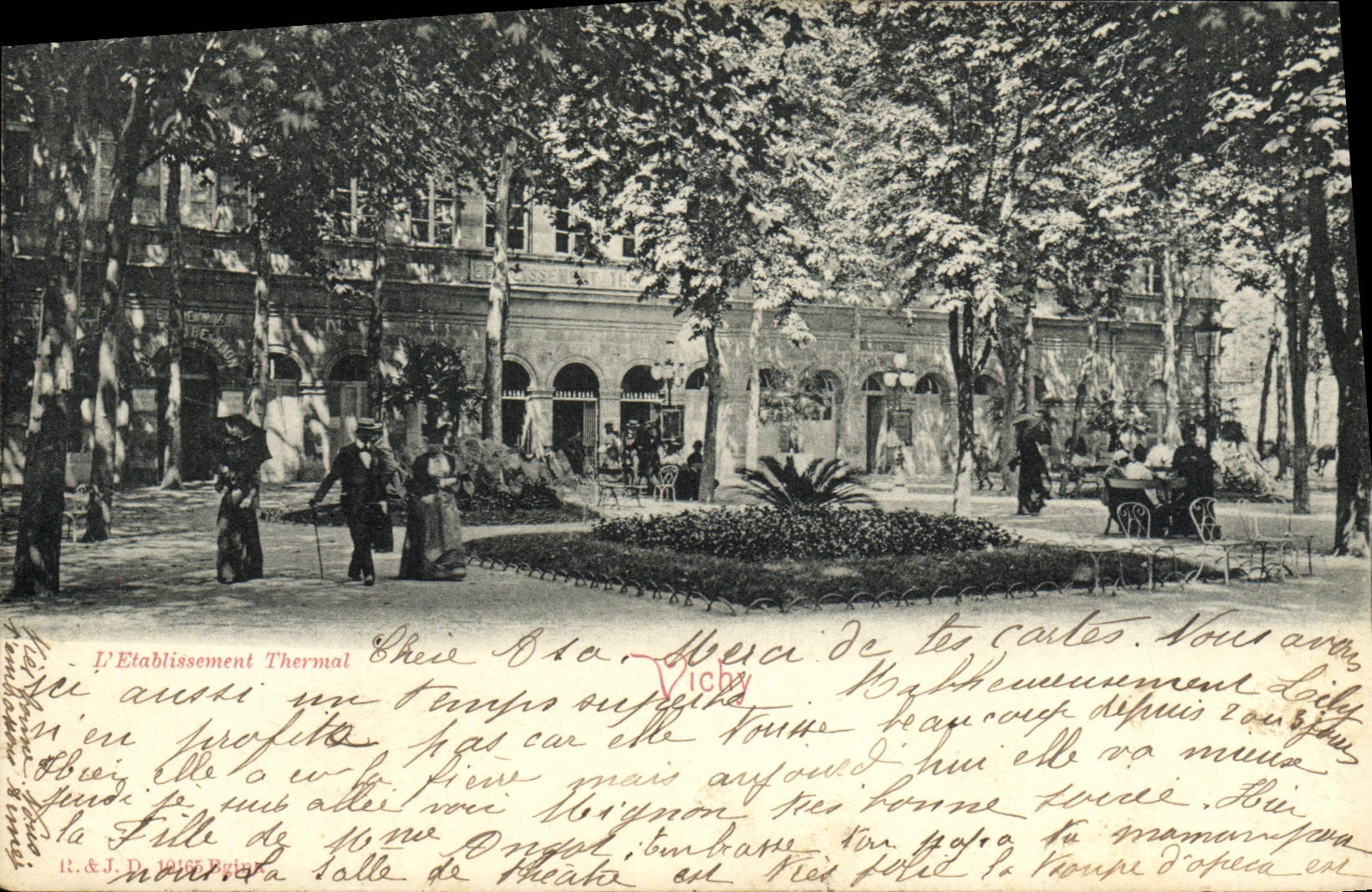 VINTAGE POSTCARD the Hydropathic establishment Vichy