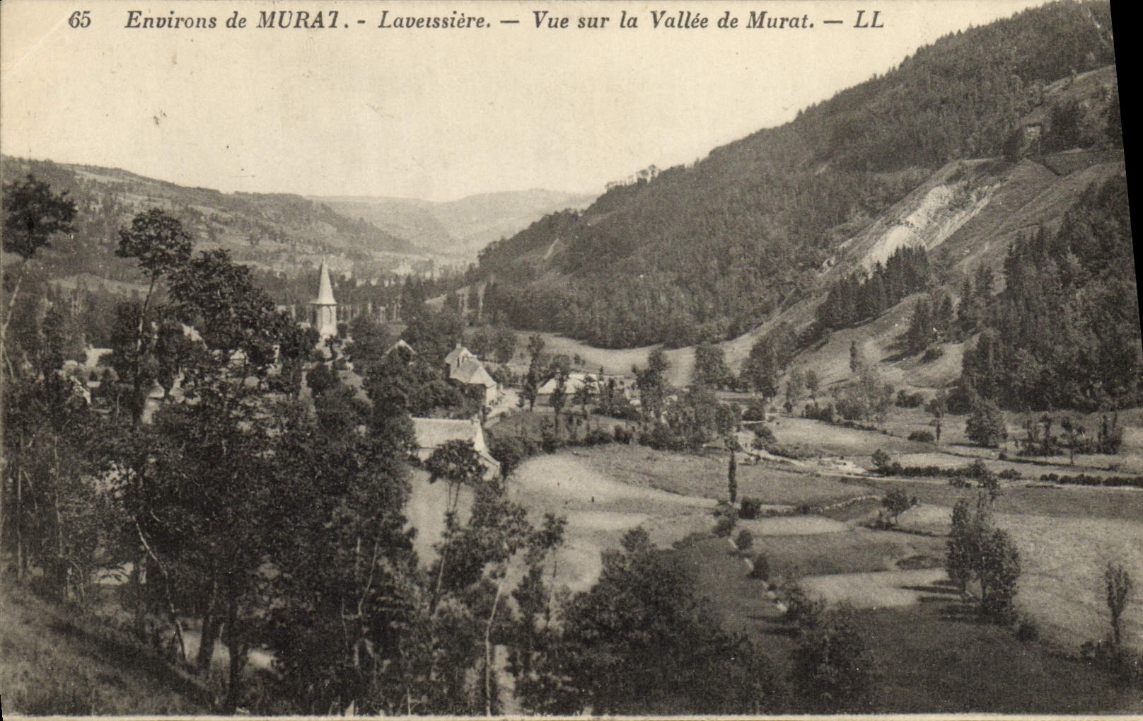 CPA Environs de Murat Laveissiere Vue sur la Vallee de Maurat