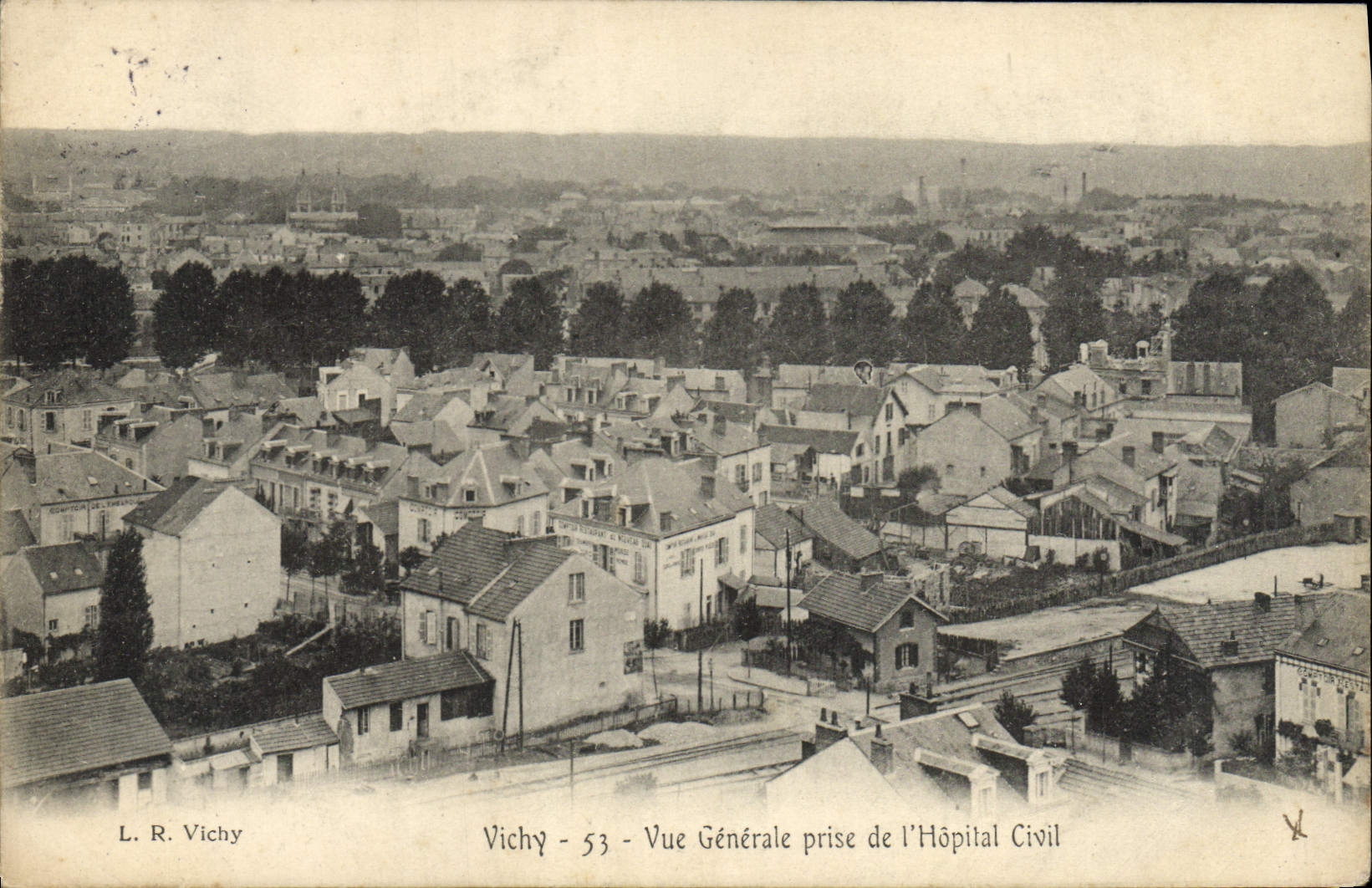 VINTAGE POSTCARD Vichy View of the Civil Hospital