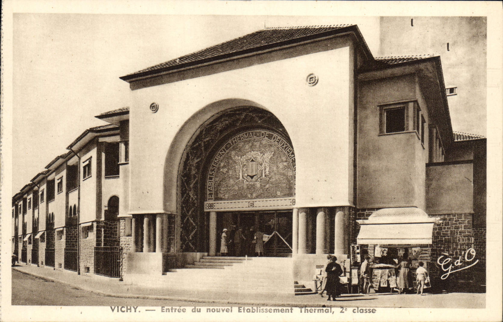 VINTAGE POSTCARD Vichy Entered of the new Hydropathic establishment 2nd class