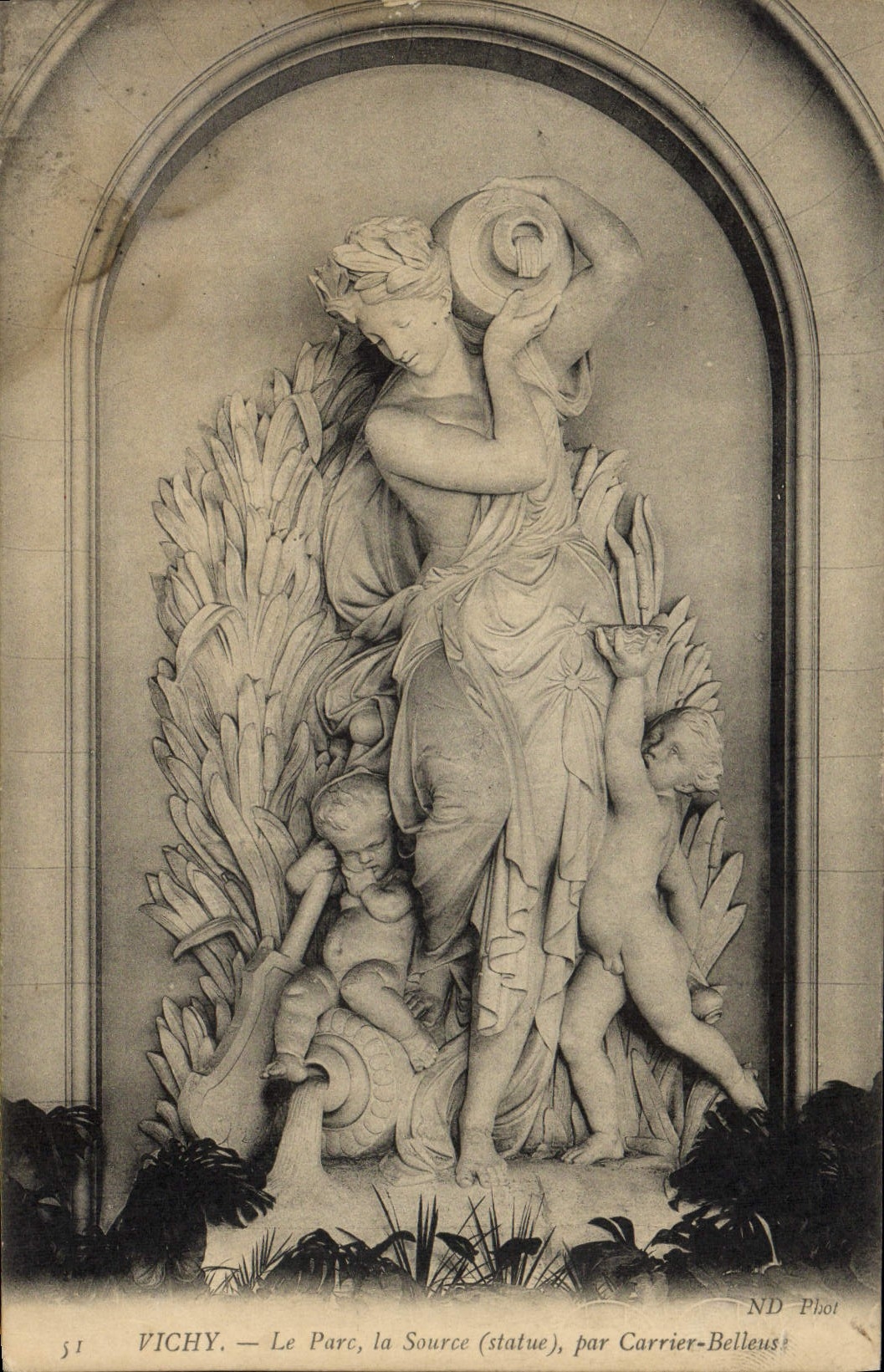 CPA Vichy Le Parc la Source par Carrier Belleuse 