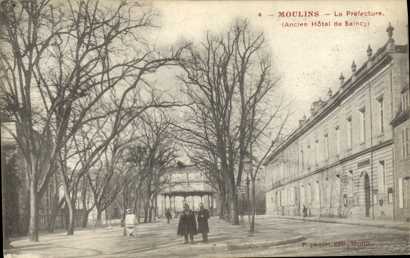 VINTAGE POSTCARD Moulins Prefecture Old hotel of Saincy