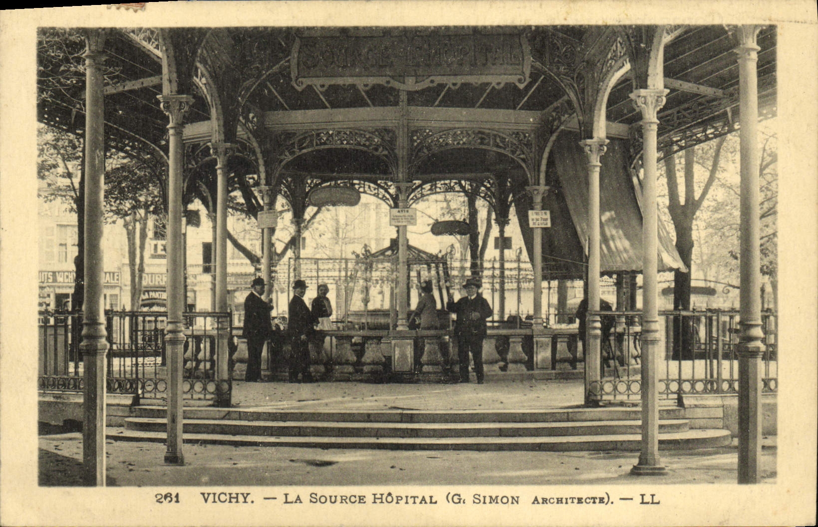 VINTAGE POSTCARD Vichy the hospital Source