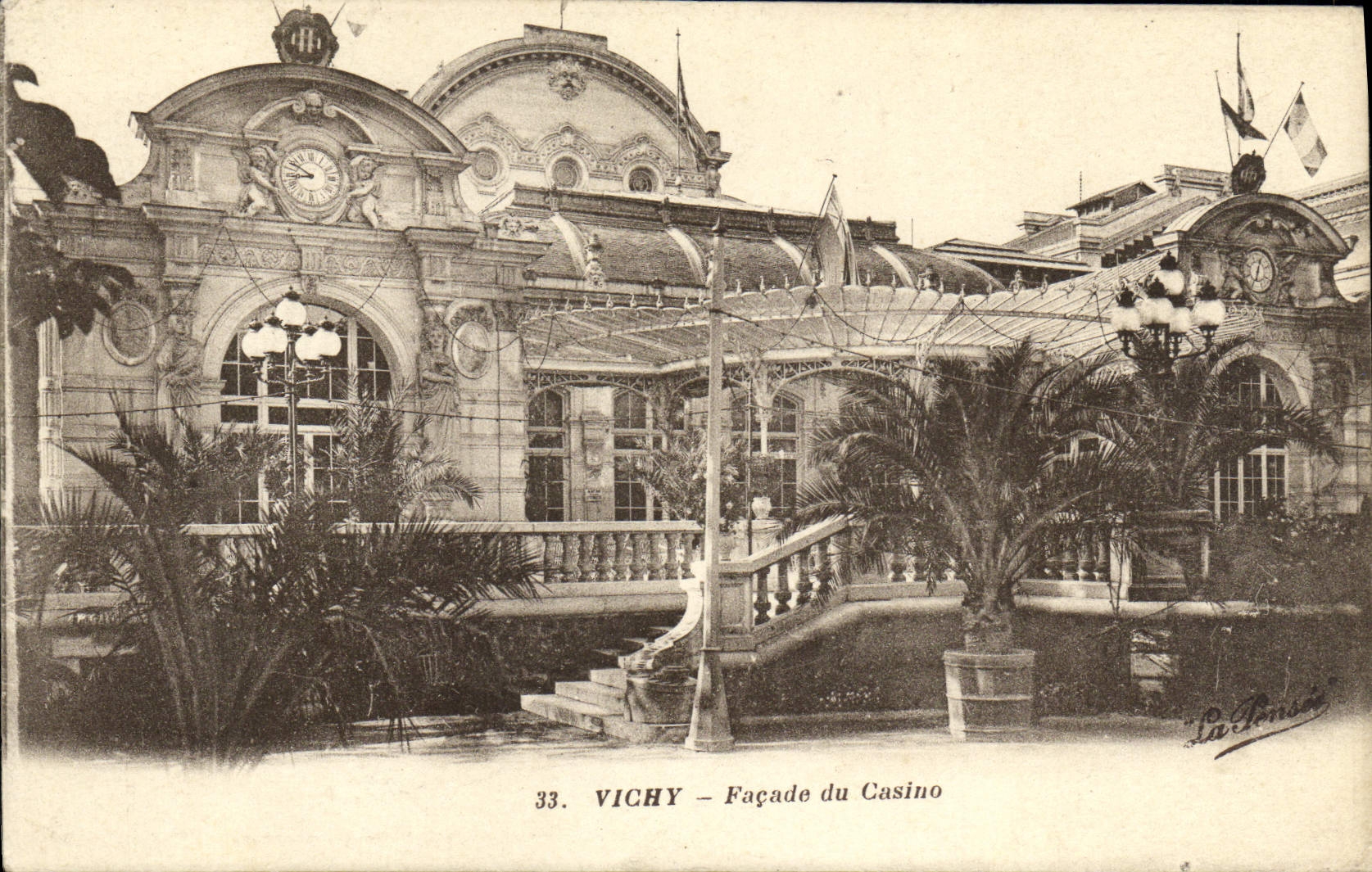 CPA Vichy Facade Du Casino