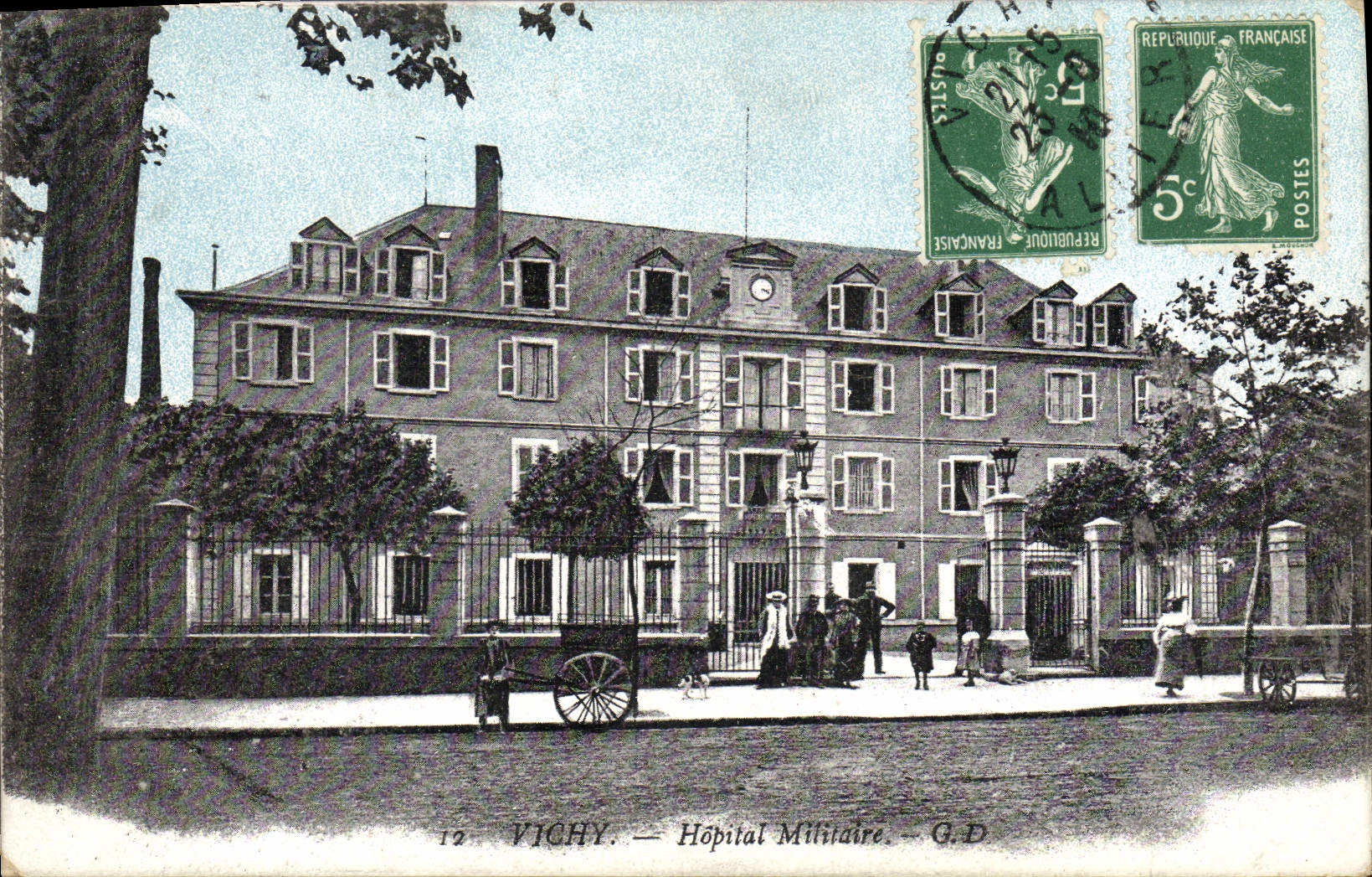 CPA Vichy Hopital Militaire Militaria