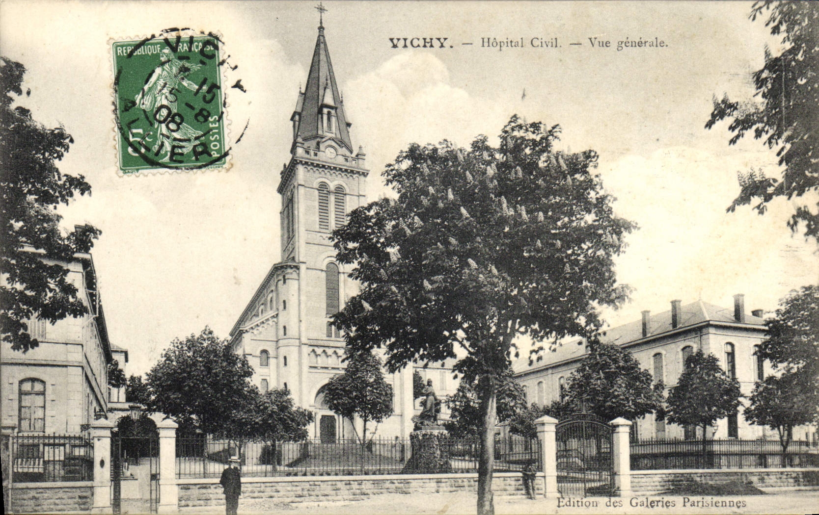 CPA Vichy Hopital civil vue generale