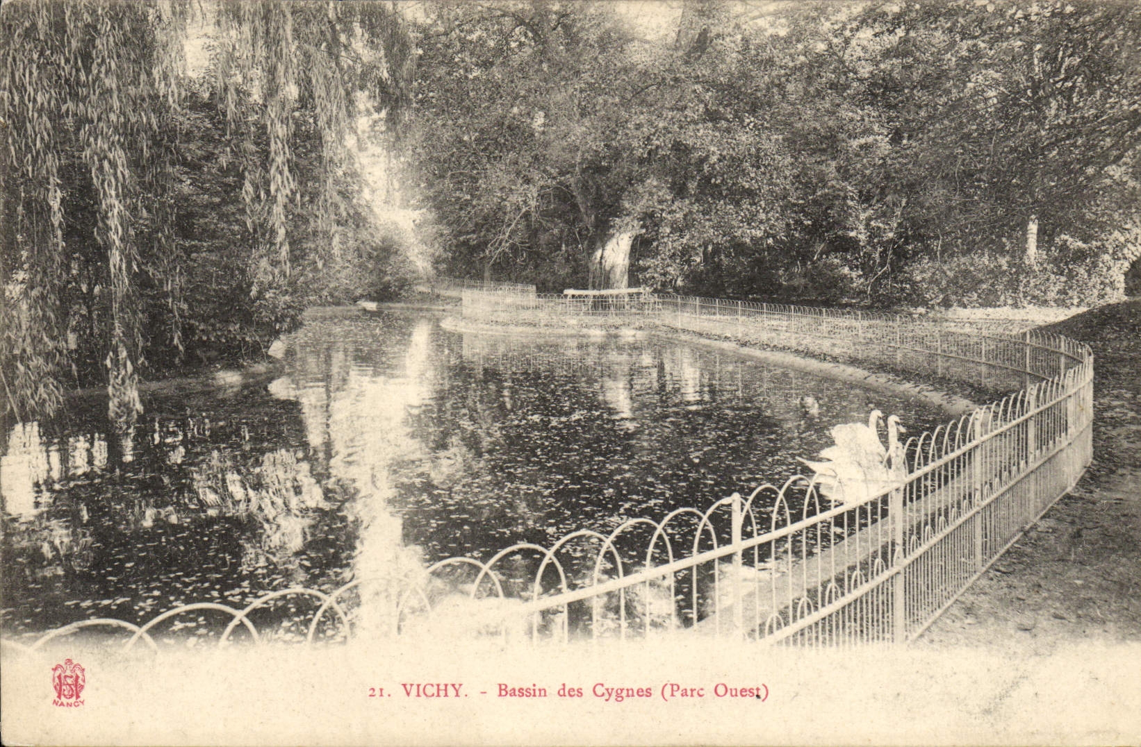 CPA Vichy Bassin Des Cygnes