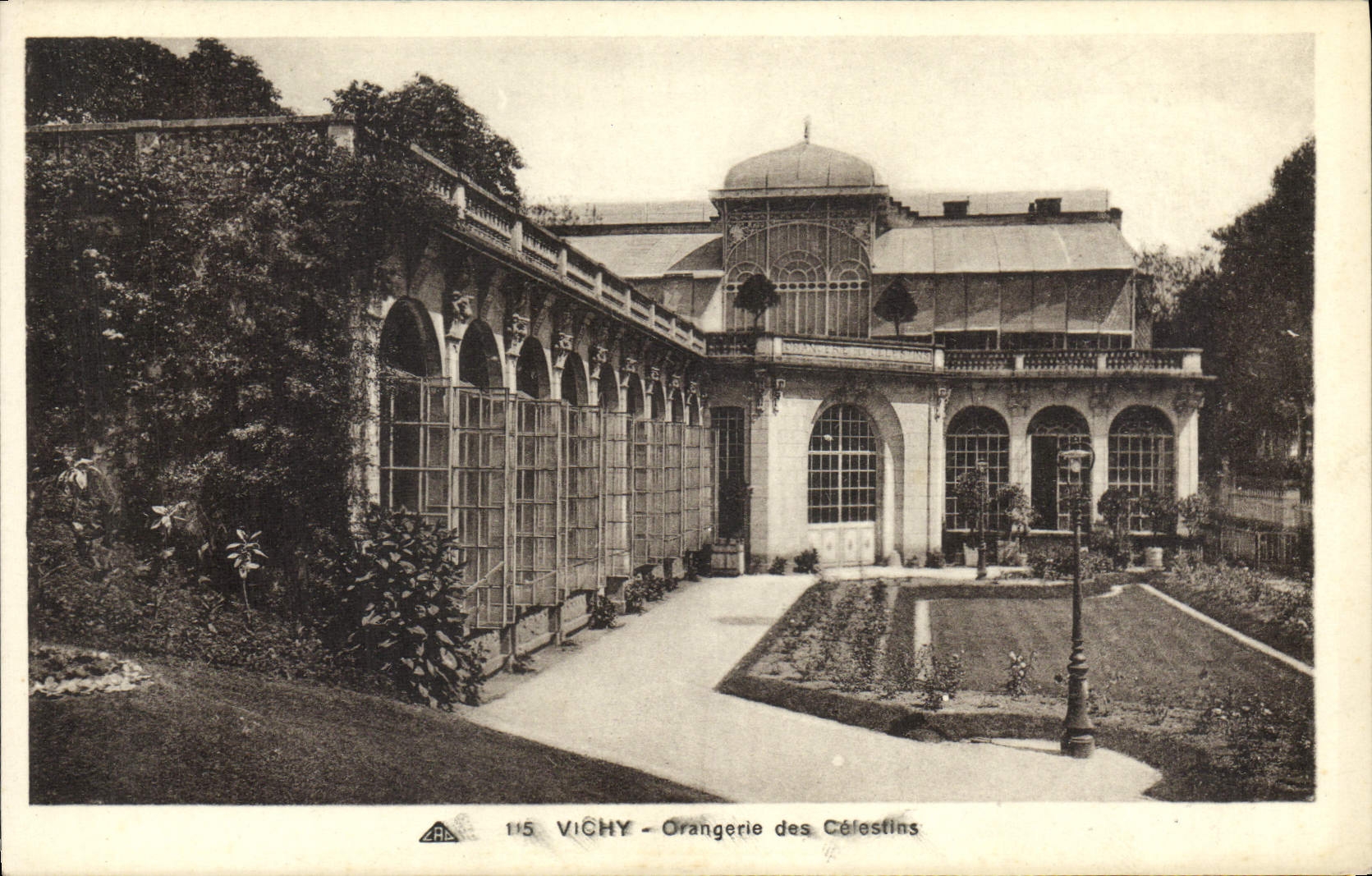 VINTAGE POSTCARD Vichy Orangery of Cetestins