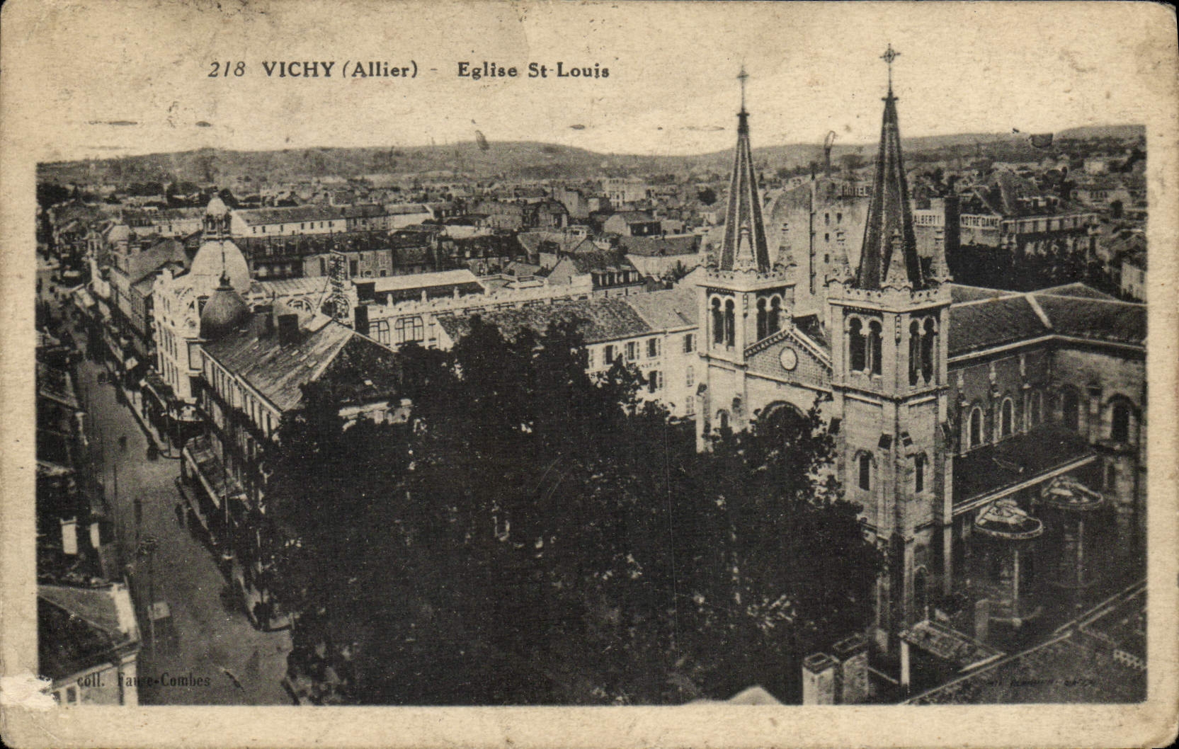 VINTAGE POSTCARD Vichy Church St Louis