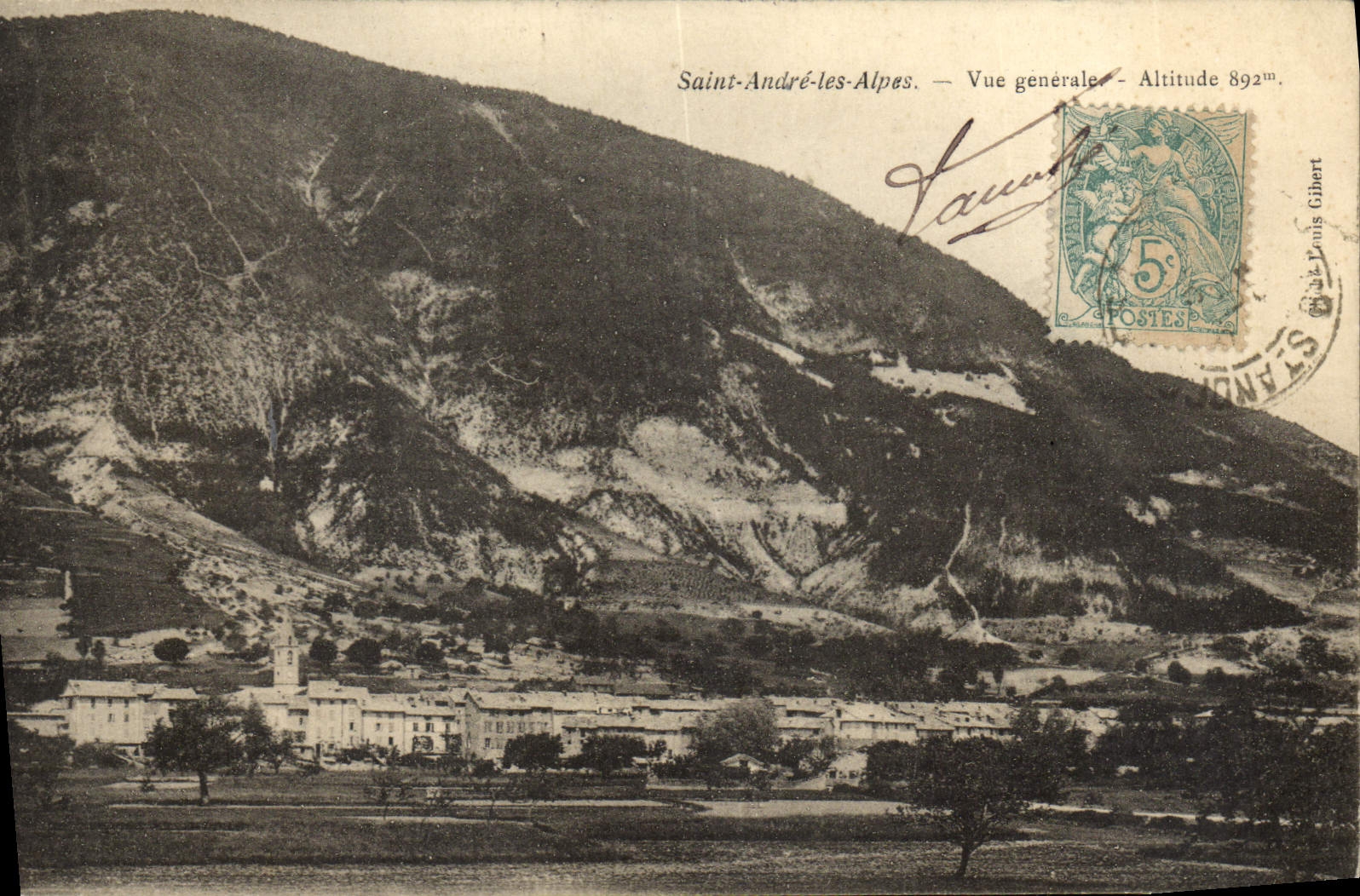 VINTAGE POSTCARD Holy Andre the Alps View