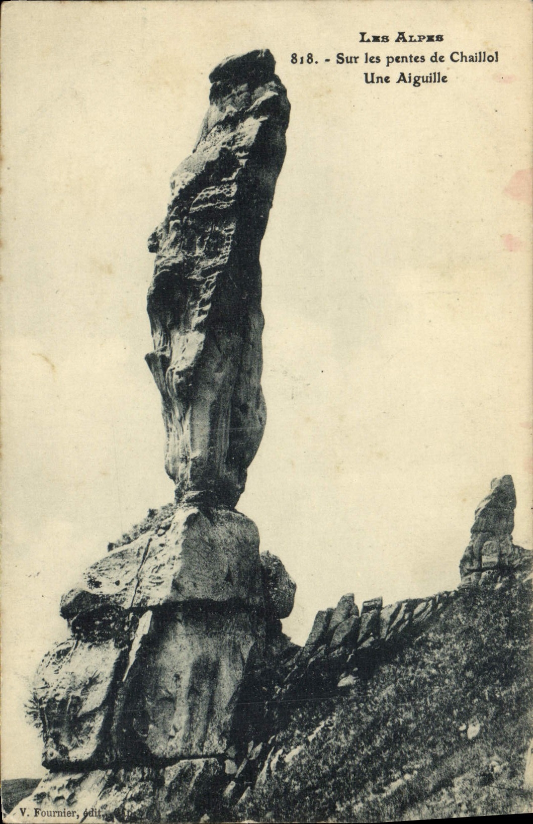 VINTAGE POSTCARD the Alps On the Slopes De Chaillol a Needle