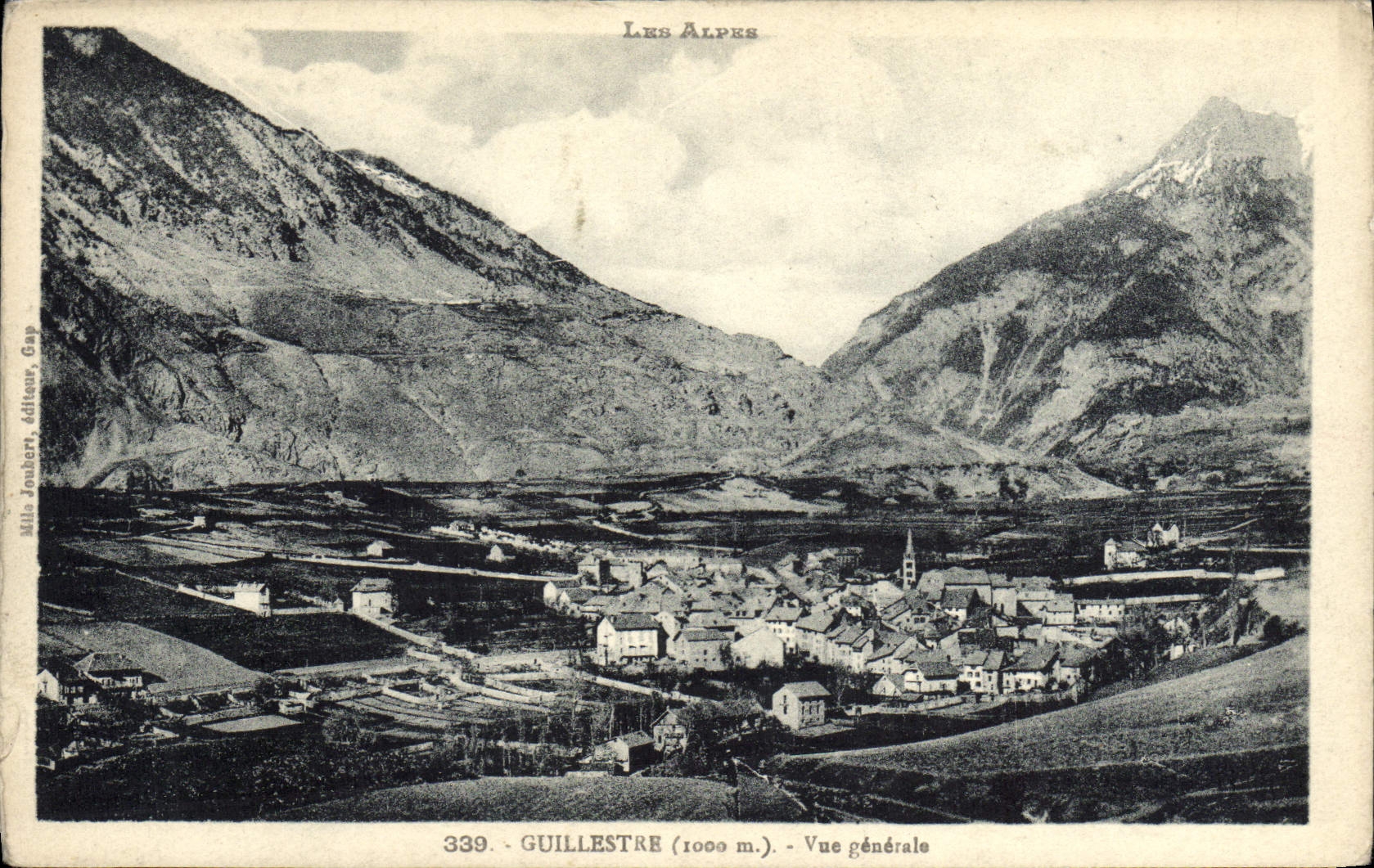 VINTAGE POSTCARD the Alps Guillestre View