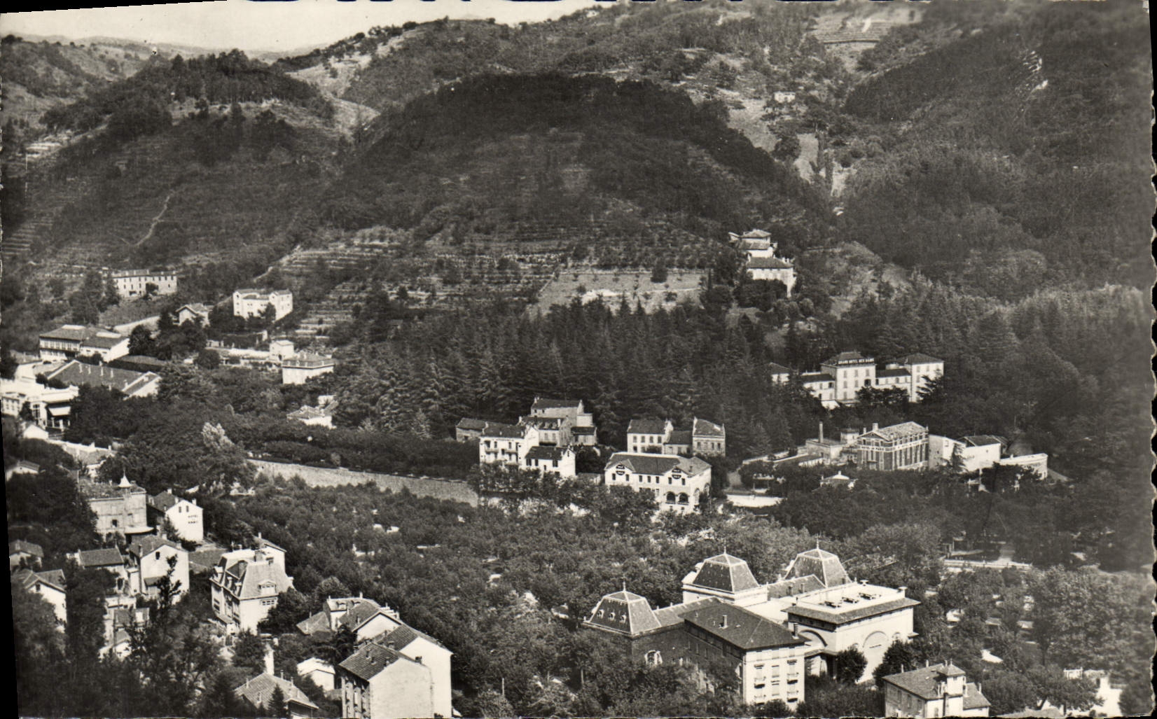 MODERN CARD Picturesque Ardeche Valleys Les Bains View on the casino and the district of the sources