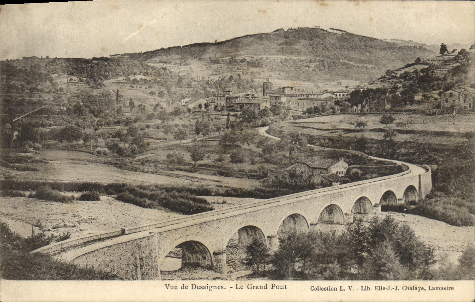 VINTAGE POSTCARD Seen De Desaignes the Large Bridge