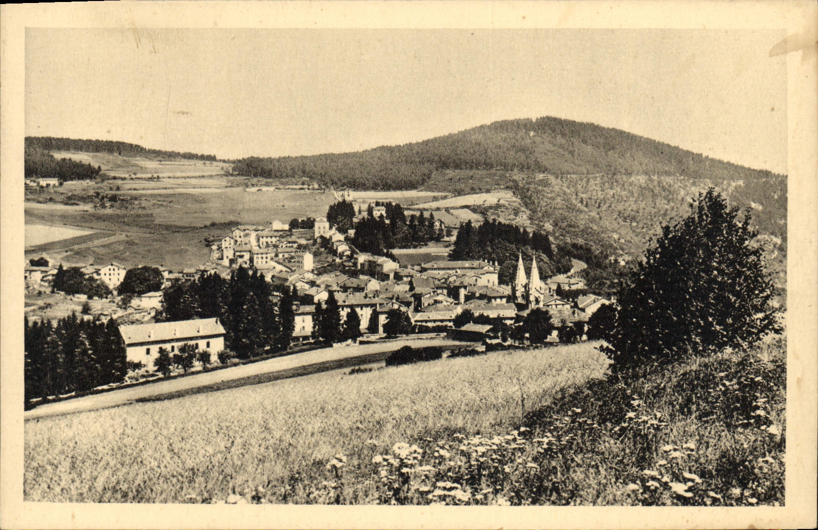 VINTAGE POSTCARD Louvesc View And Martyrdom of the Mount Flesh