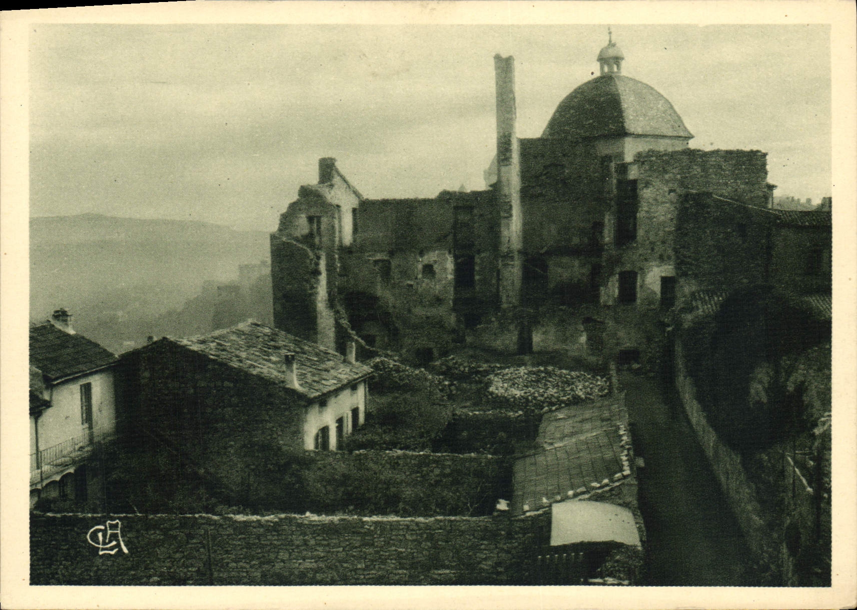 VINTAGE POSTCARD Aubenas Castle St Benoit