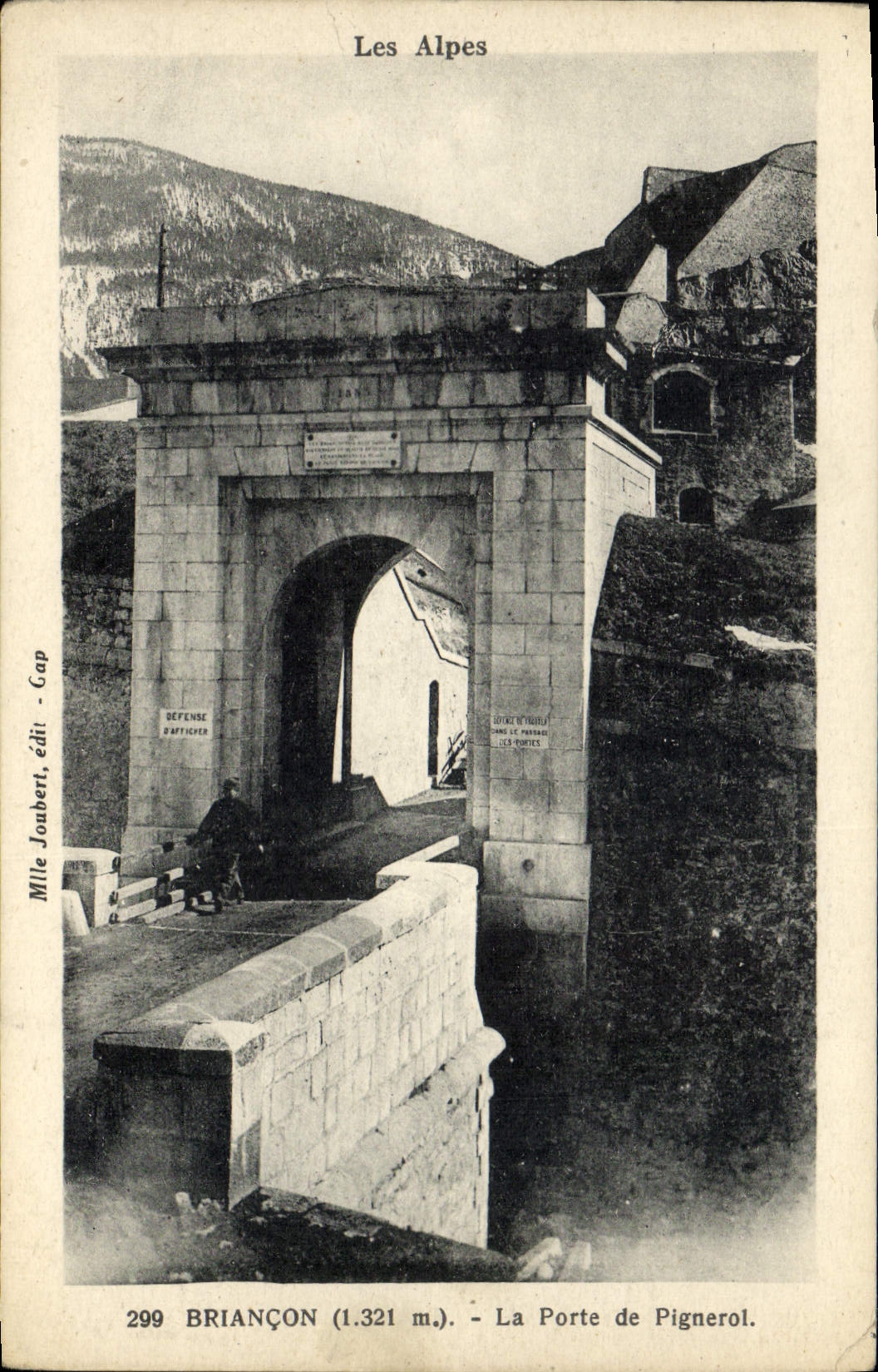 POSTAL de la VENDIMIA las montan@as Briançon la puerta De Pignerol