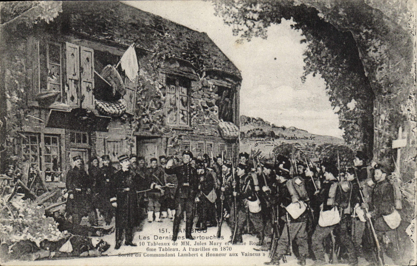 CPA Ambigu Les Dernieres cartouches Militaria 