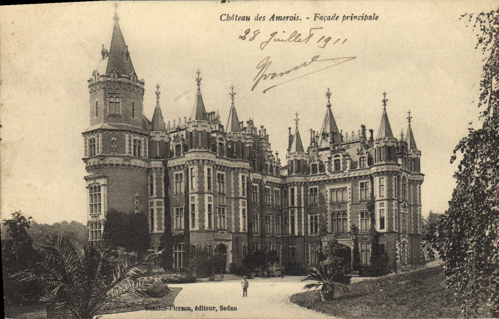 CPA Chateau Des Amerois Facade Principale