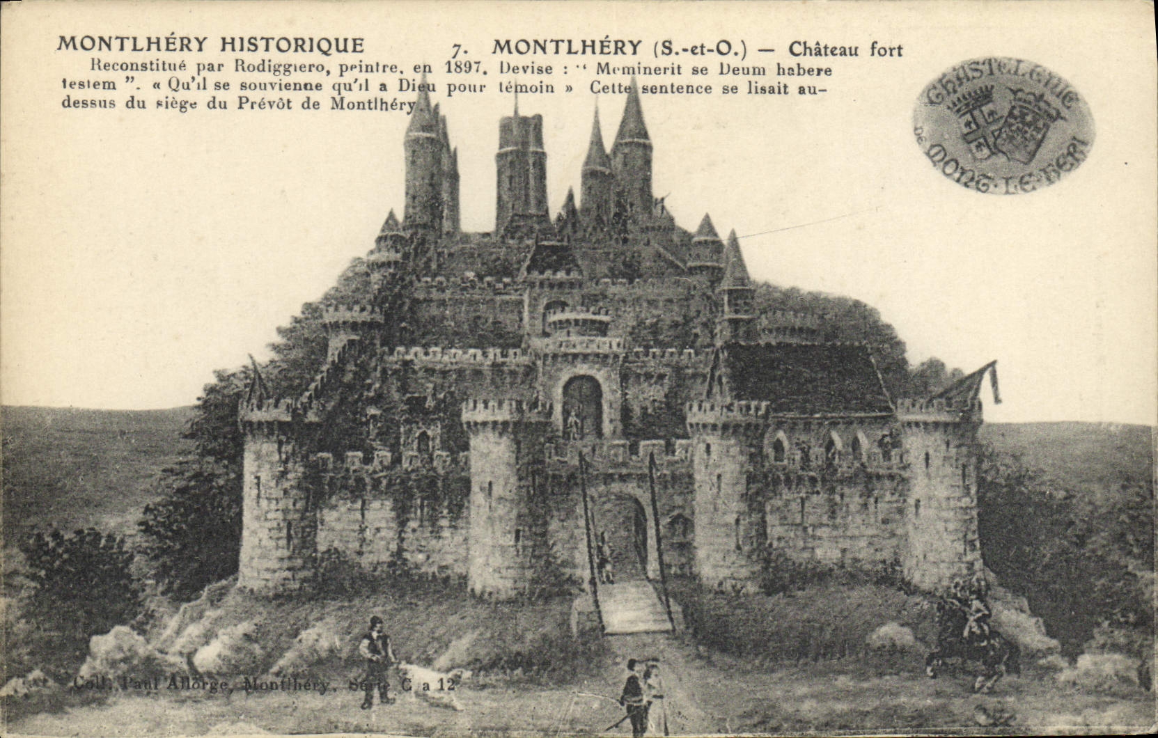 VINTAGE POSTCARD Montlhery Strong Castle
