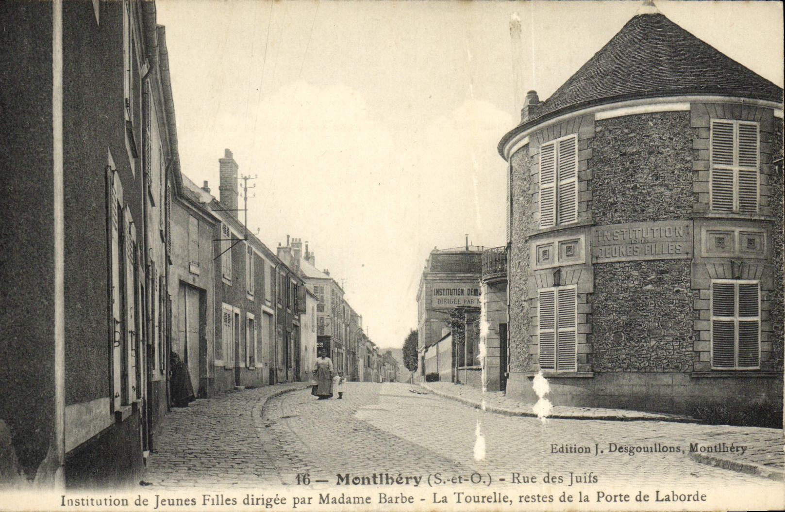 VINTAGE POSTCARD Montlhery Street Of the Judaica Jews