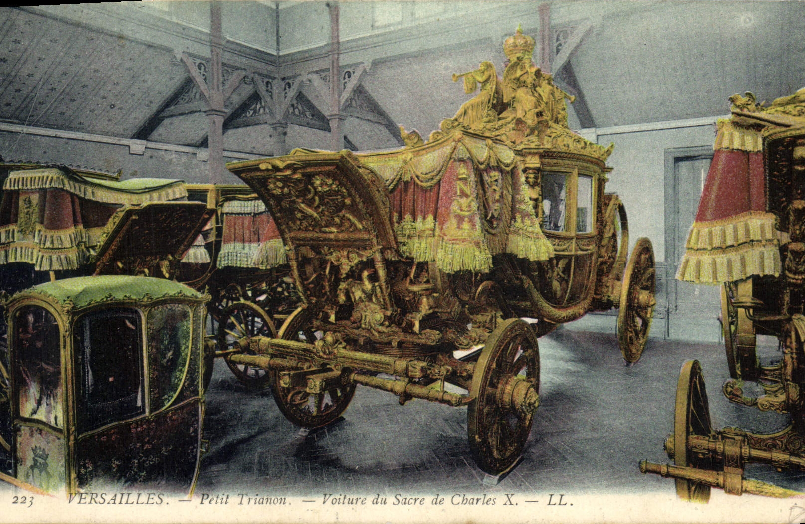 VINTAGE POSTCARD Versailles Conveys of Sacring of Charles X