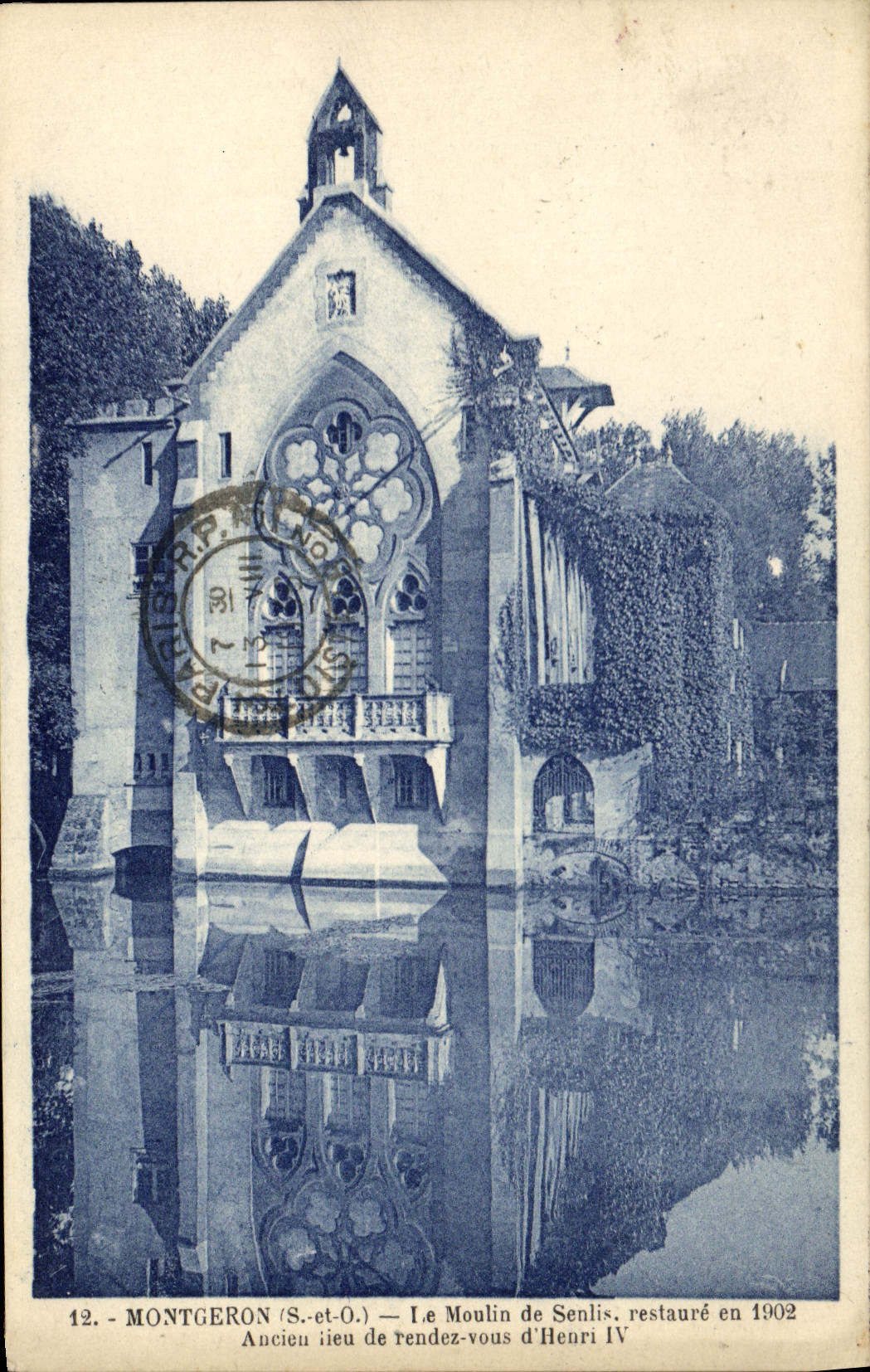 VINTAGE POSTCARD Montgeron the Mill of SEnlis
