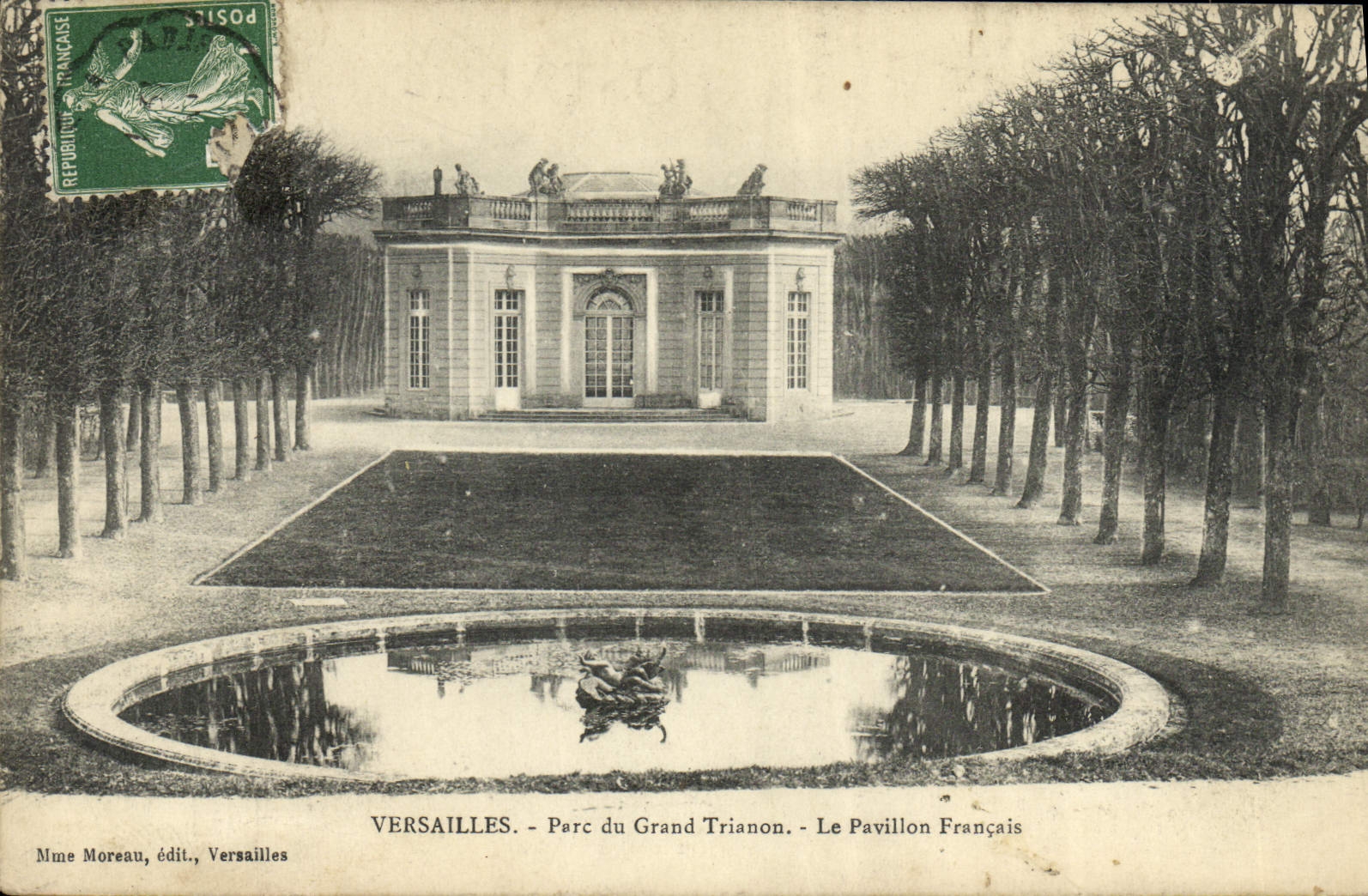 VINTAGE POSTCARD Versailles Park of Large Trianon the French House
