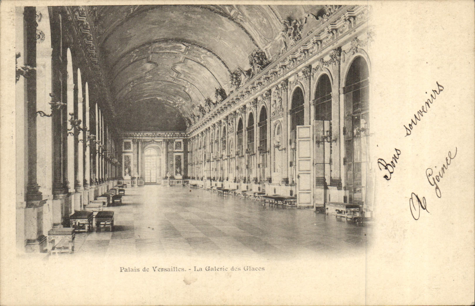 VINTAGE POSTCARD Versailles Palate the gallery of the ices